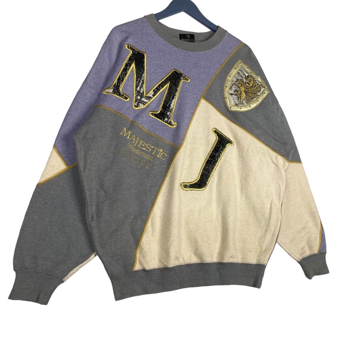 Majestic × Vintage Vintage Majestic Big Logo Crewneck Sweatshirt Size US XL / EU 56 / 4 - 3 Thumbnail