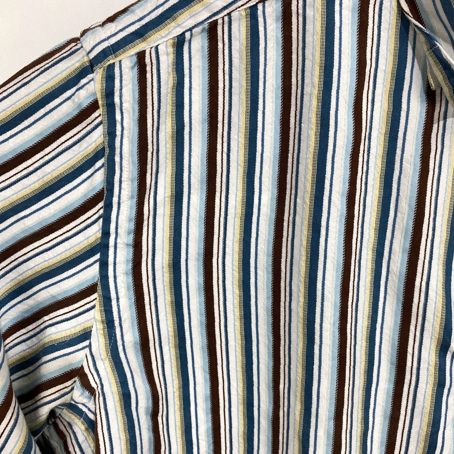 Tommy Bahama Tommy Bahama Striped Long Sleeve Shirt Silk XL Multicolor Button-Front Embossed Knit Chest Pocket Casual Shirt Men Size US XL / EU 56 / 4 - 4 Thumbnail