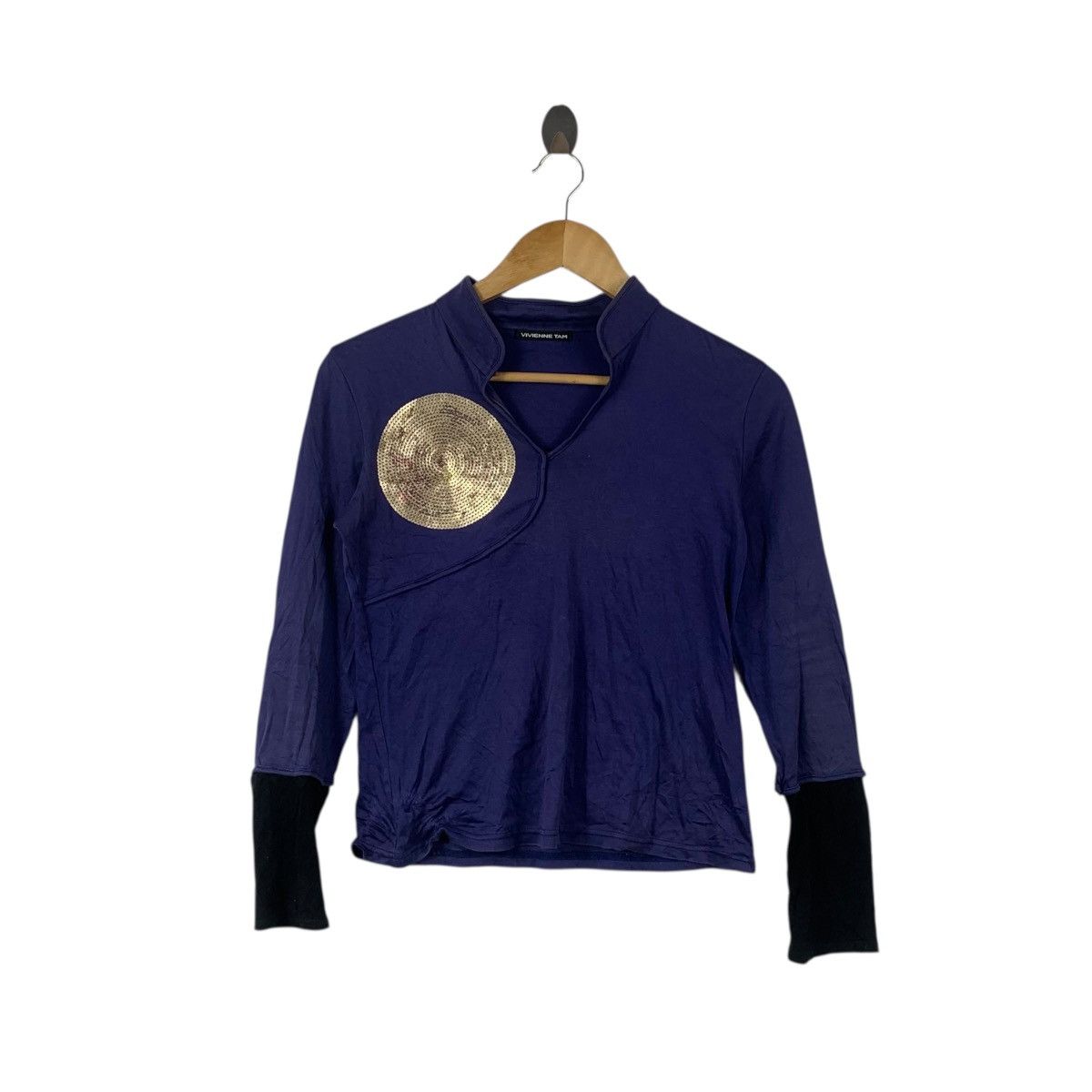 Vivienne Tam Vintage VIVIENNE TAM NEW YORK Sequinned Blouse Tee Shirt Top Size XS / US 0-2 / IT 36-38 - 1 Thumbnail