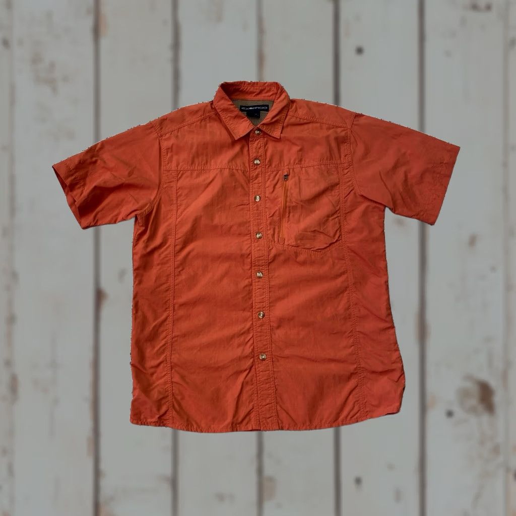 ExOfficio ExOfficio Shirt Performance Mens Large Orange Fishing 100% Polyester Plaid Button-Up Long Sleeve Outdoors Mens Regular Orange Fishing Plaid Shirt Size US L / EU 52-54 / 3 - 1 Thumbnail