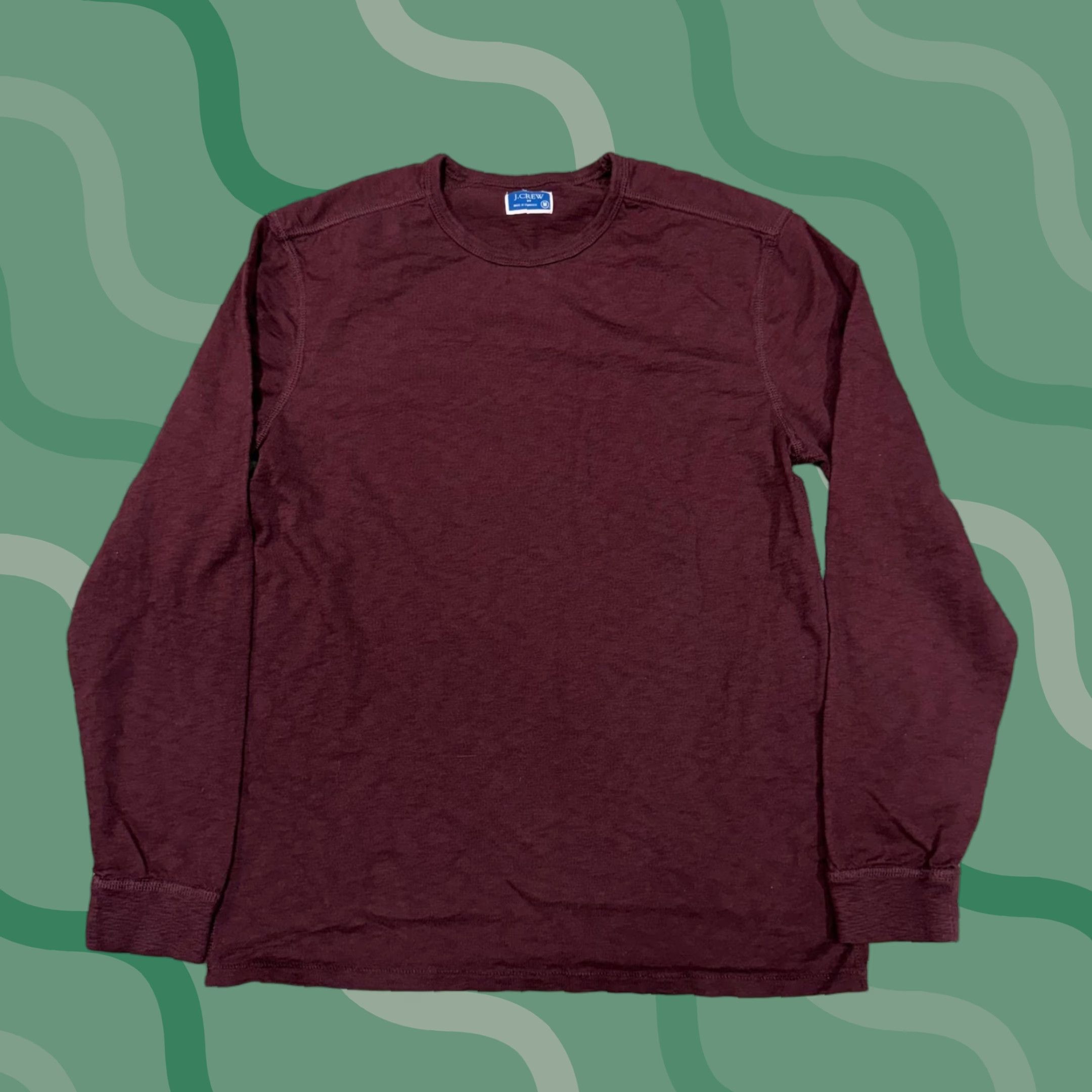 J.Crew VINTAGE J.Crew Shirt Mens M Red Long Sleeve Solid Crewneck Casual Tee Fall Winter Mens Size US M / EU 48-50 / 2 - 1 Thumbnail
