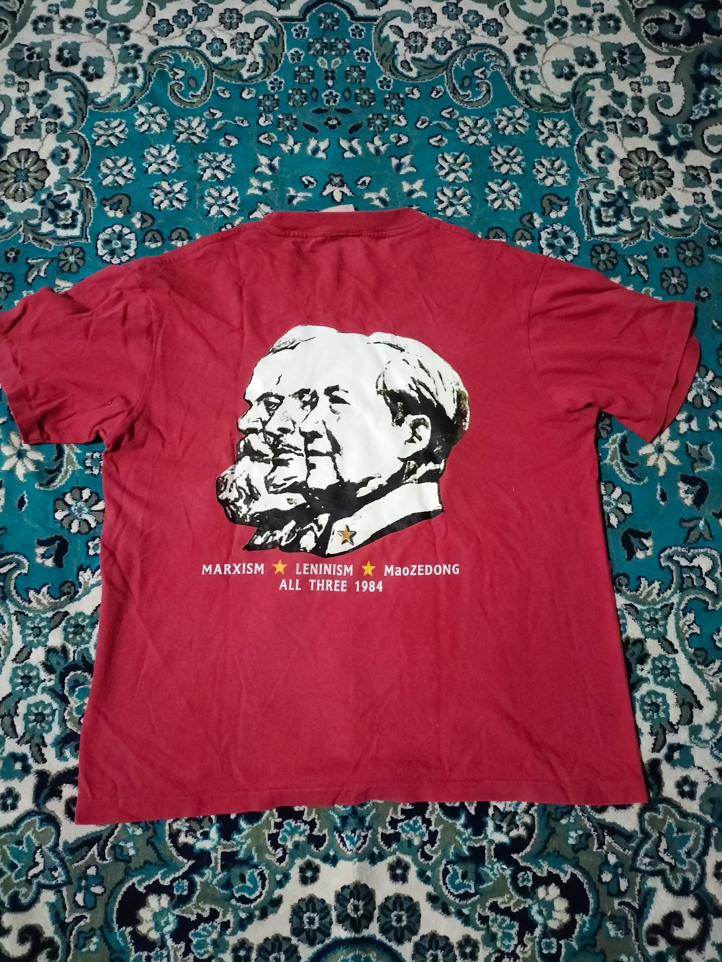 Rap Tees × Vintage Vintage 90s Lenin Marxism-Leninism Single Stitch Size US M / EU 48-50 / 2 - 2 Thumbnail