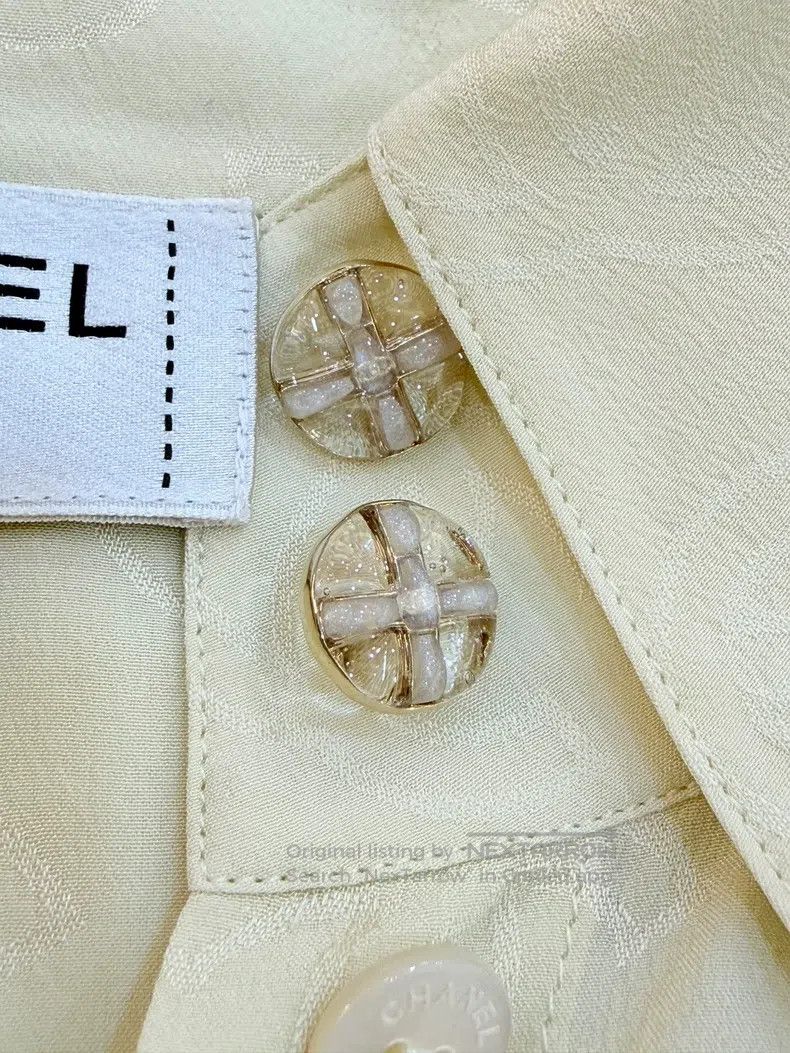 Chanel Chanel 23s silk full logo tie shirt Size M / US 6-8 / IT 42-44 - 5 Thumbnail