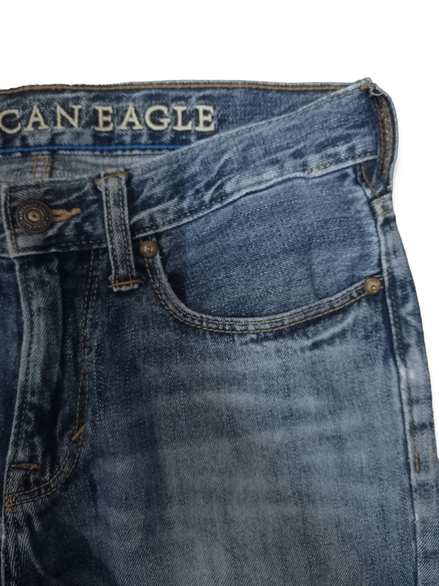 Japanese Brand Vintage Japanese Brand Blue Wash Distressed Jeans 29x26 Size US 29 - 7 Thumbnail