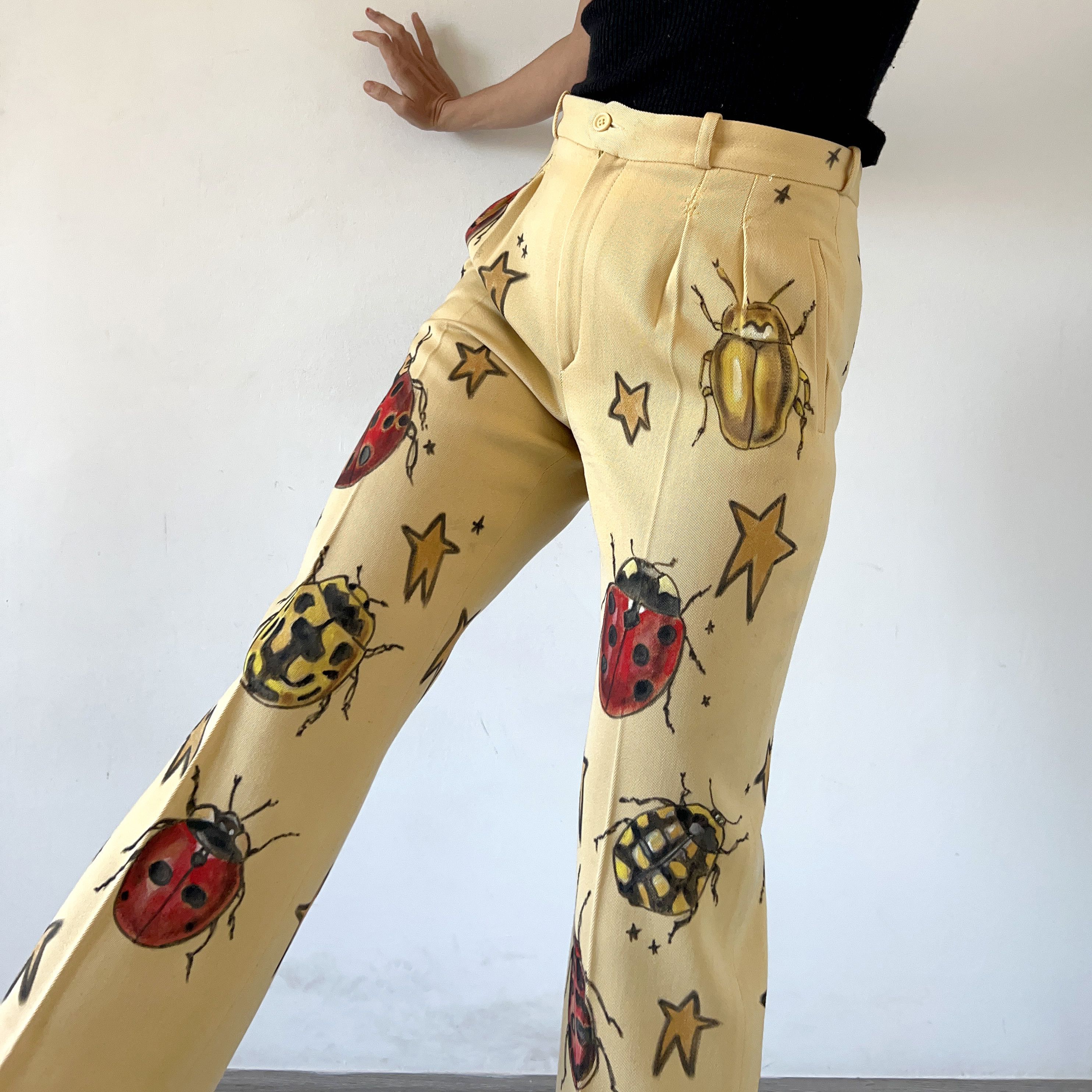 Vintage Bugs Custom Made Wool Pants Size 30" / US 8 / IT 44 - 6 Thumbnail