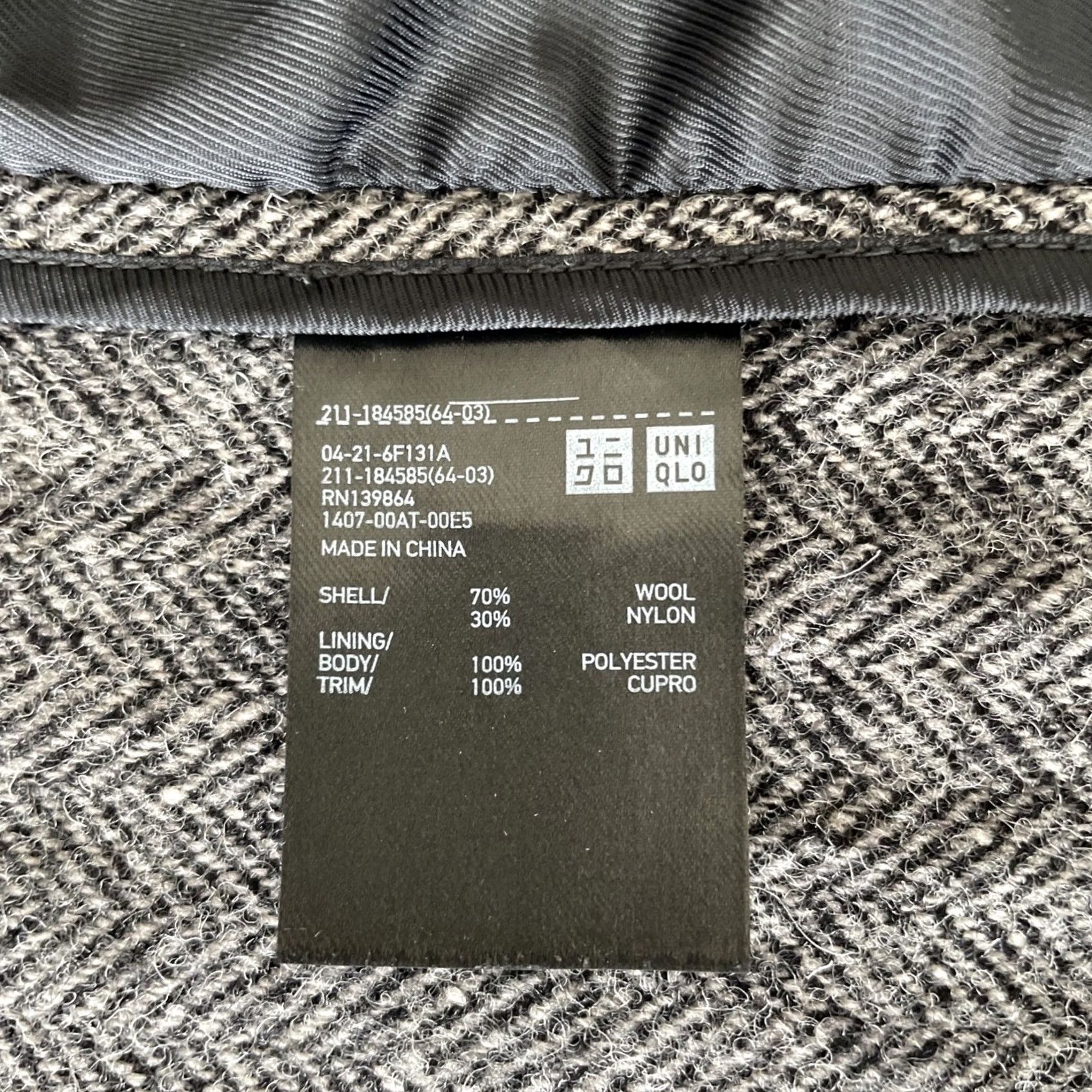 Uniqlo Uniqlo Blazer Womens S Tweed Herringbone Wool Blend Notch Lapel Regular Jacket Size S / US 4 / IT 40 - 4 Thumbnail