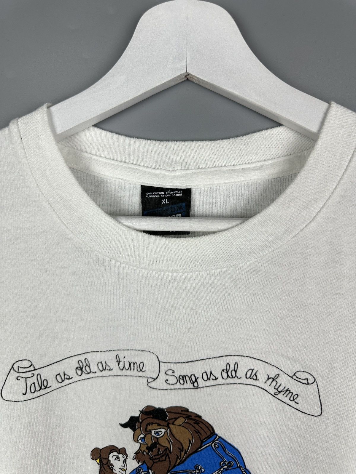 Vintage 90s Vintage Beauty And The Beast Disney Cartoon T Shirt Size US XL / EU 56 / 4 - 4 Thumbnail