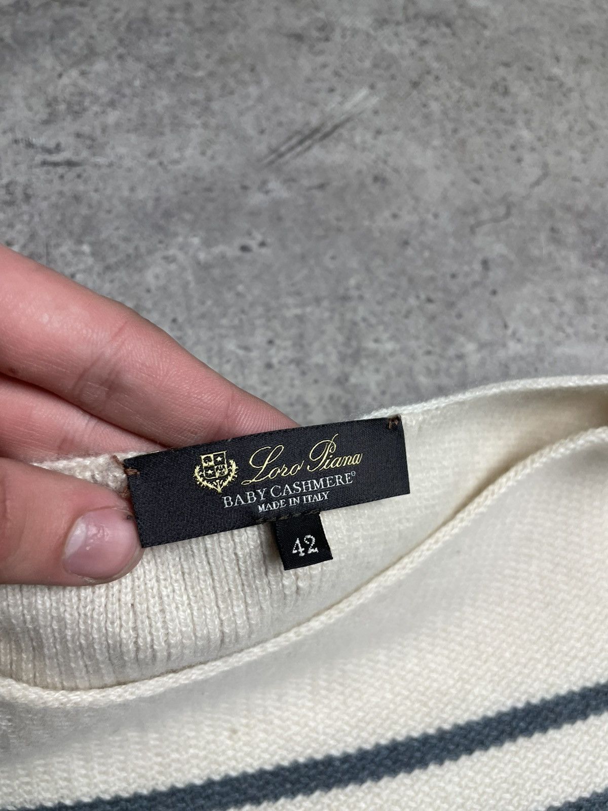 Loro Piana Loro Piana Baby Cashmere Striped Mezzocollo Sweater Size M / US 6-8 / IT 42-44 - 8 Thumbnail