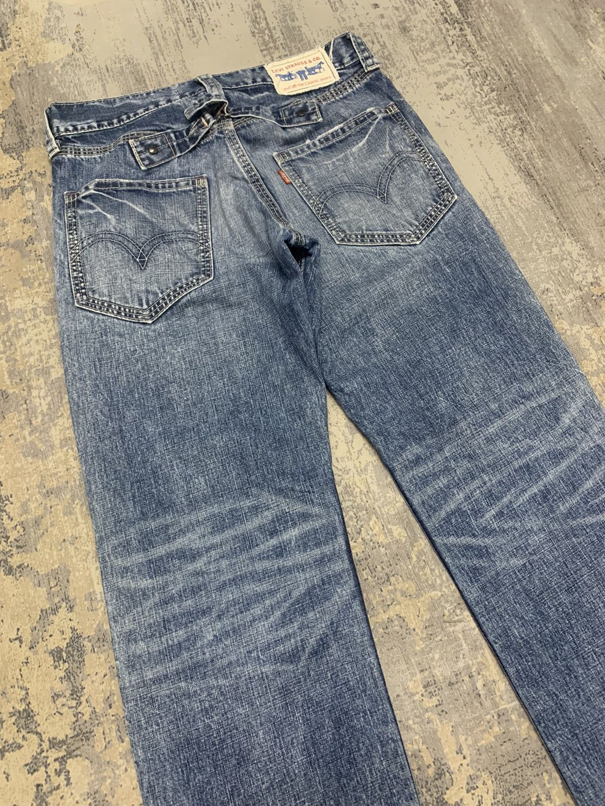 Levi's Vintage Levis 503 Buckle Back Distressed Denim Jeans 33x32 Size US 33 - 11 Thumbnail
