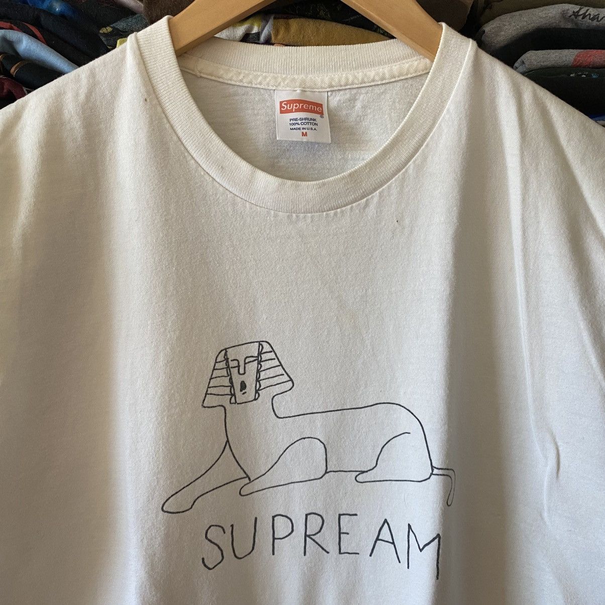 Supreme Supreme Sphinx T-Shirt White 2012 Size US M / EU 48-50 / 2 - 2 Thumbnail