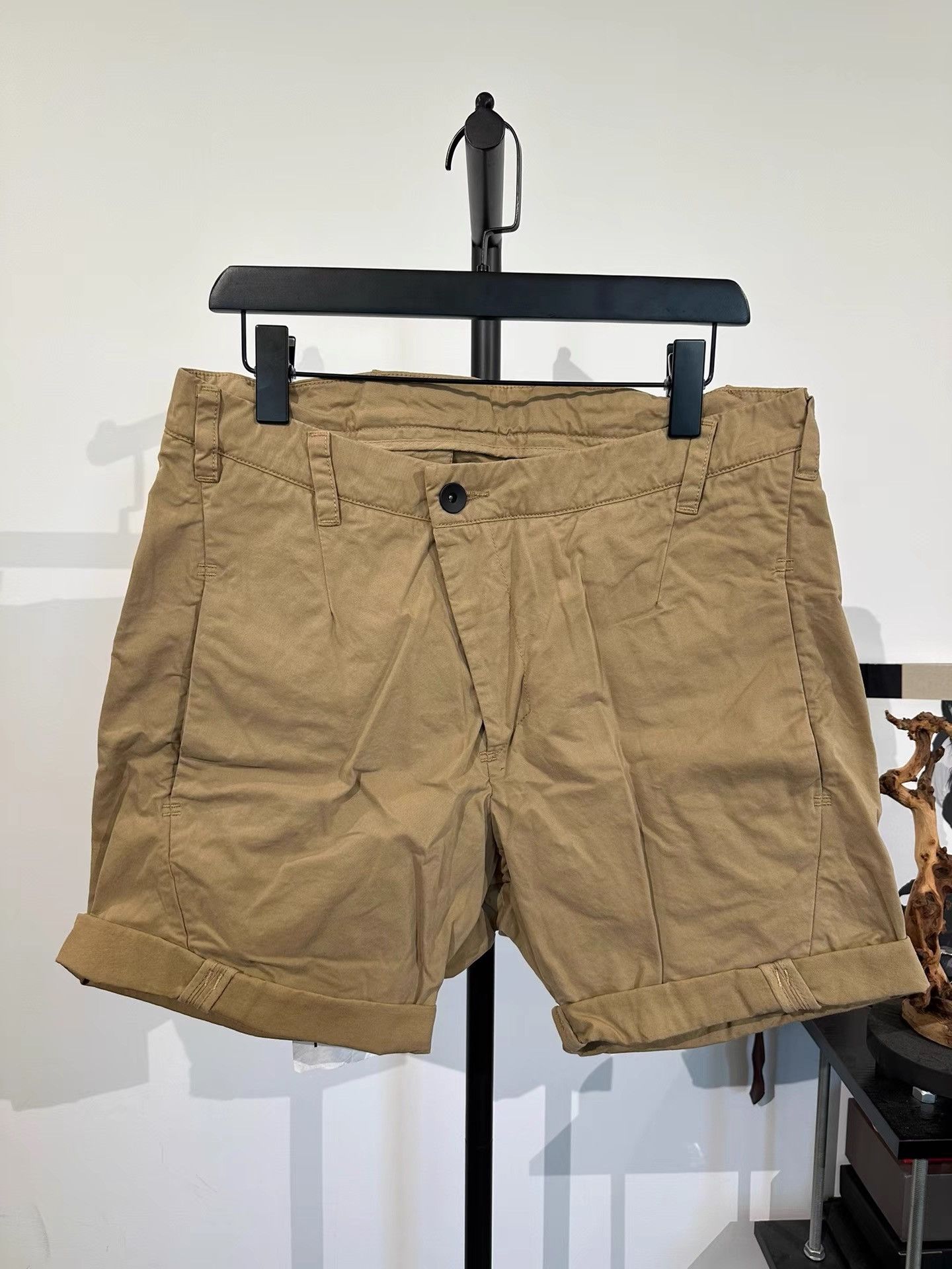 11 By Boris Bidjan Saberi 11by BBS P5 Khaki 5-Pocket Shorts K35 Size US 33 - 1 Thumbnail