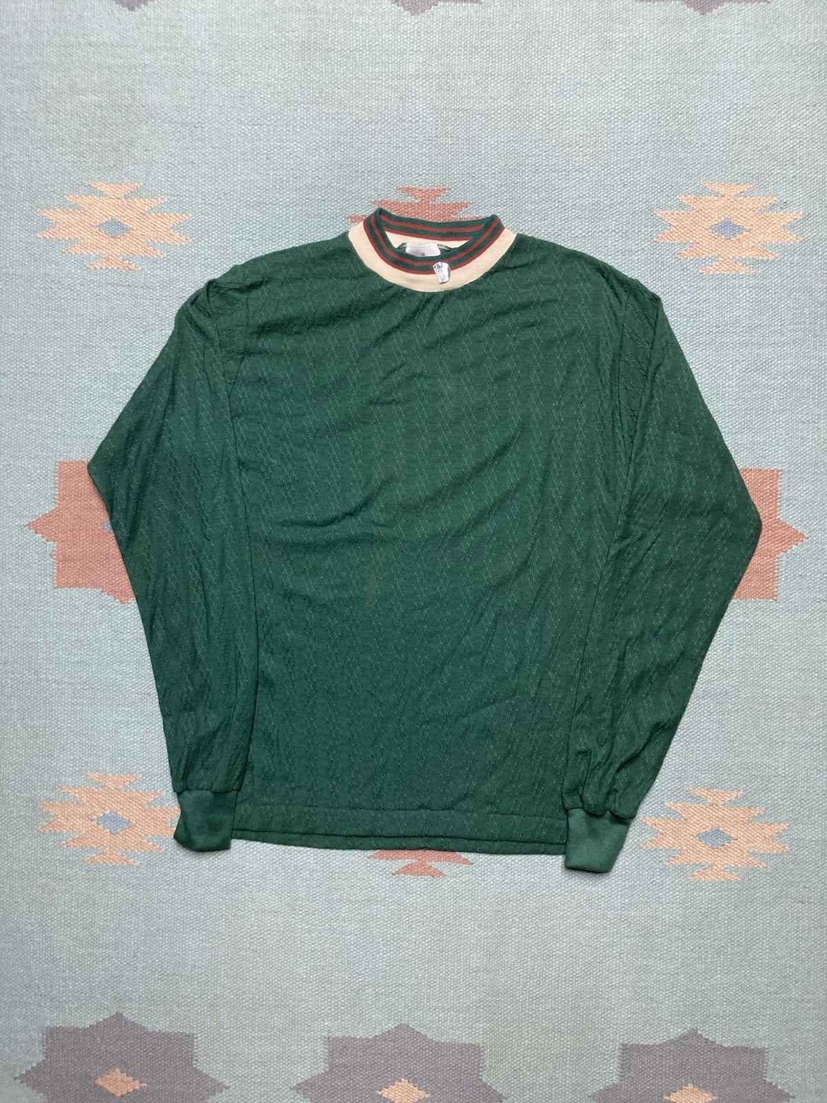 Vintage 70s t shirt campus textured DEADSTOCK boys 18 men’s sz small Size US S / EU 44-46 / 1 - 1 Thumbnail