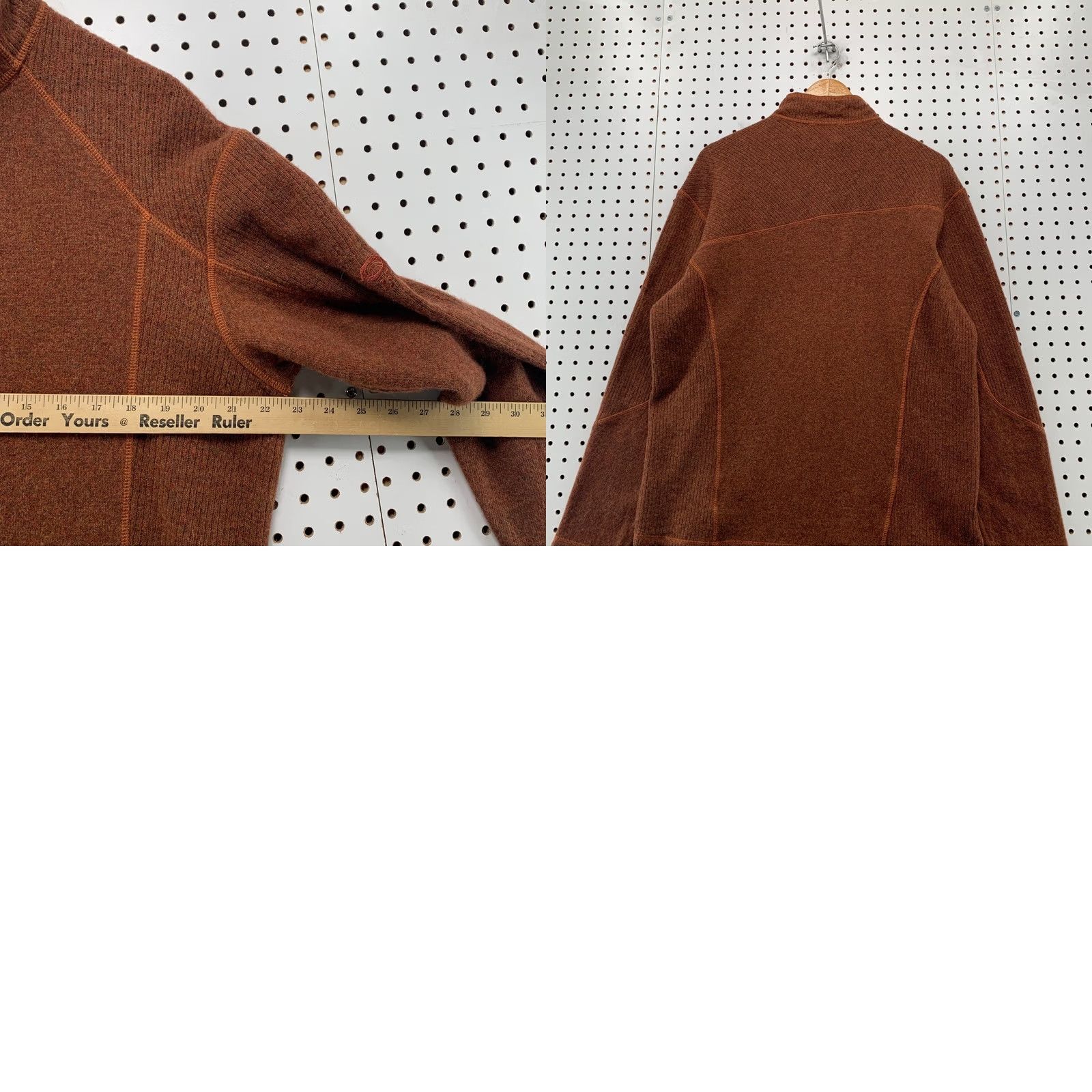 Mountain Hardwear Mountain Hardwear Pullover Mock Neck Quarter Zip Mens L Rust Orange Wool Blend Size US L / EU 52-54 / 3 - 9 Thumbnail