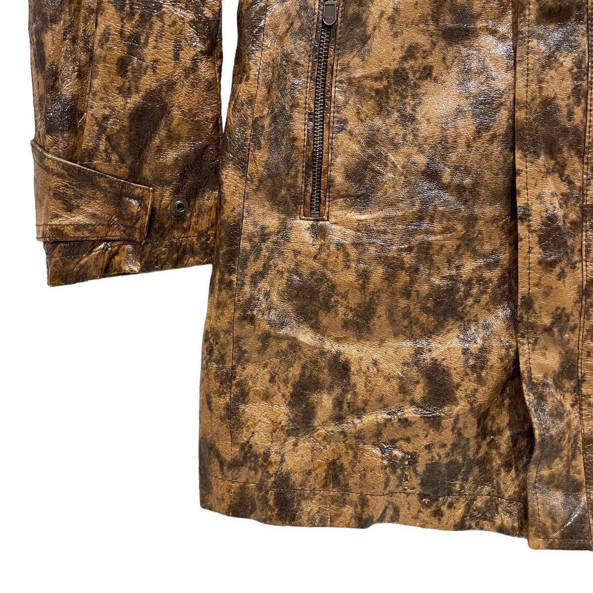 Tornado Mart Tornado Mart Leather Trench Coat Hoodie Jacket Size US L / EU 52-54 / 3 - 10 Thumbnail