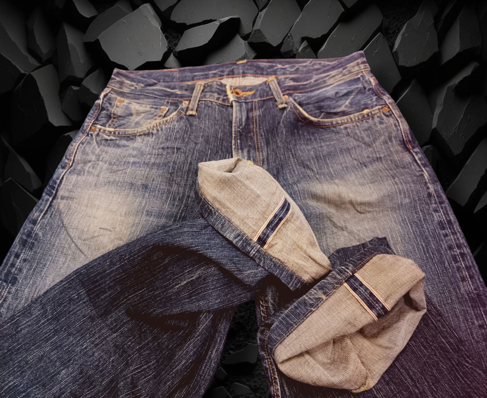 Edwin EDWIN 505zx selvedge Orentab and nice design. Size US 33 - 5 Thumbnail