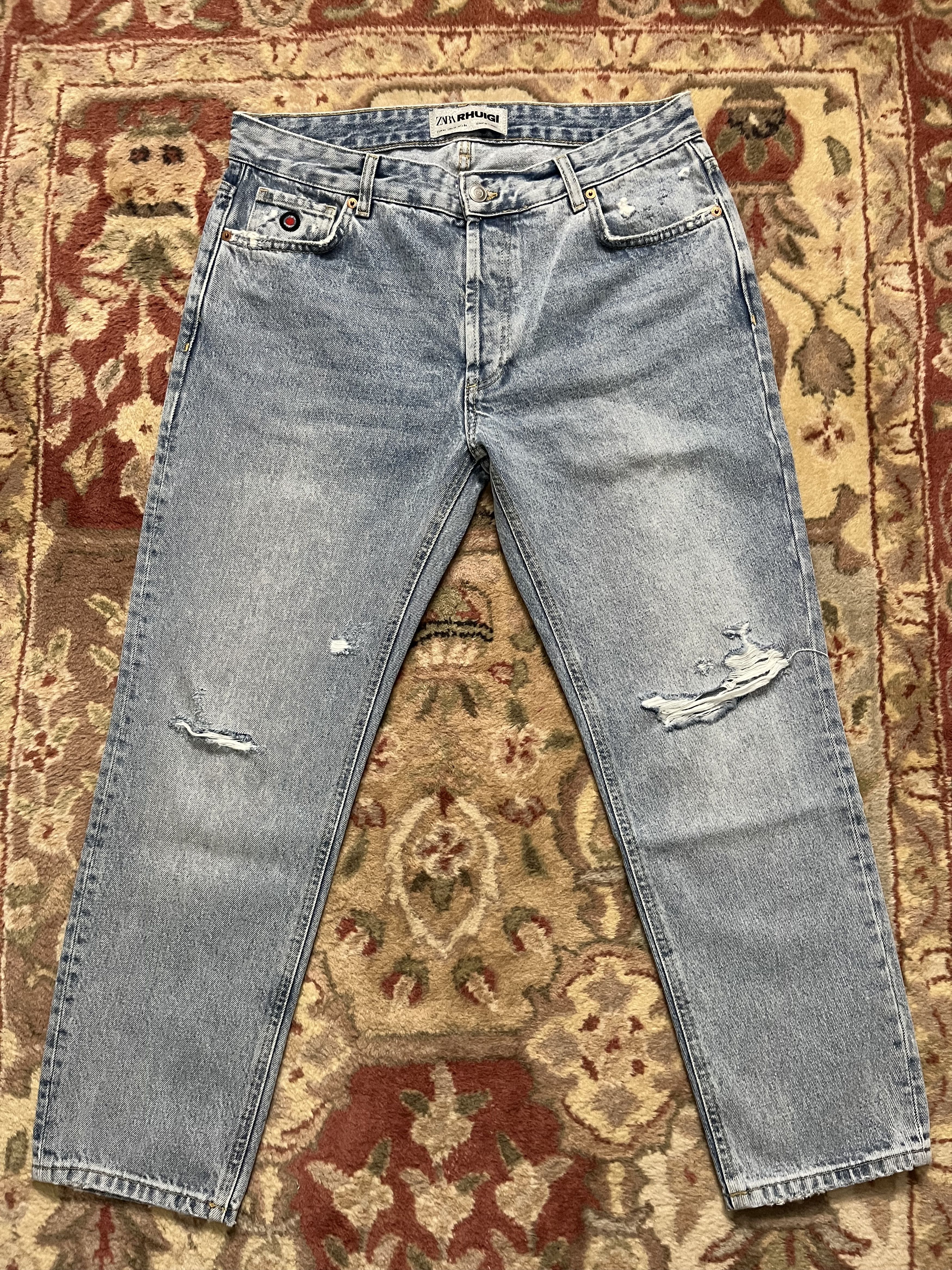 Rhude × Zara Rhuigi x Zara Distressed Denim Size US 34 / EU 50 - 1 Thumbnail