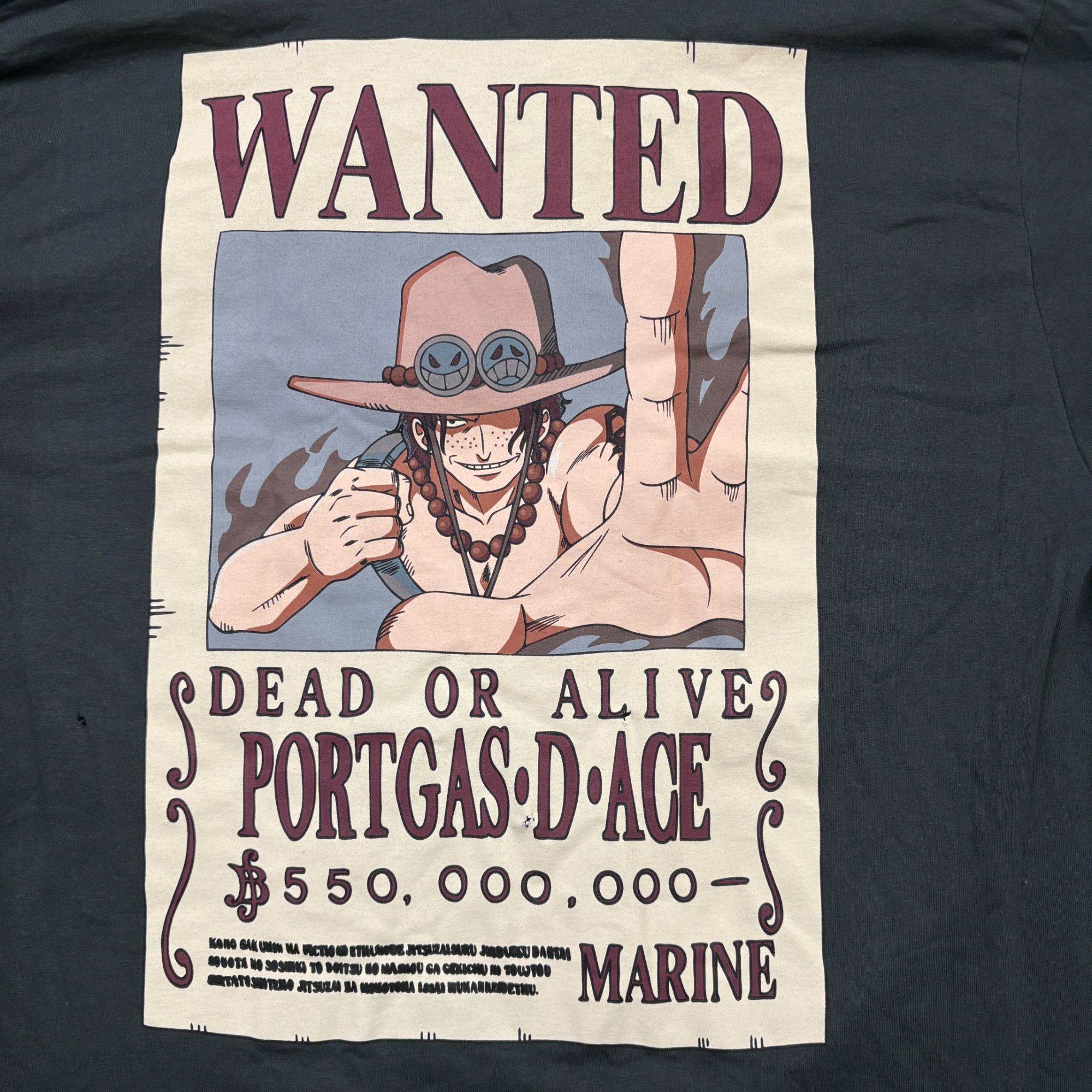 One Piece Portgas D Ace Wanted Dead or Alive Poster One Piece Tee XL Size US XL / EU 56 / 4 - 2 Thumbnail