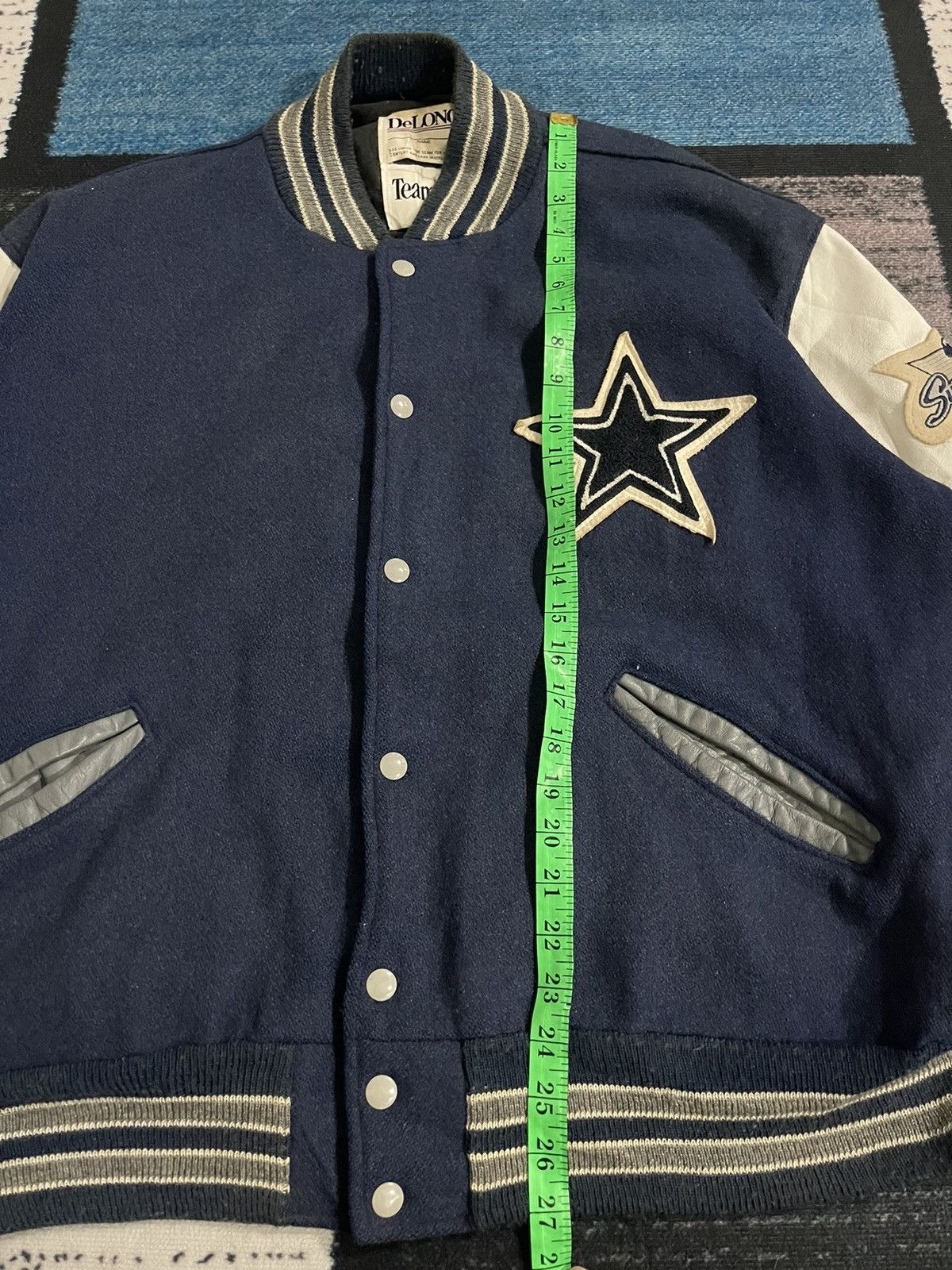 NFL Vintage Delong Nfl Cowboys Varsity Jacket Size US XL / EU 56 / 4 - 20 Thumbnail