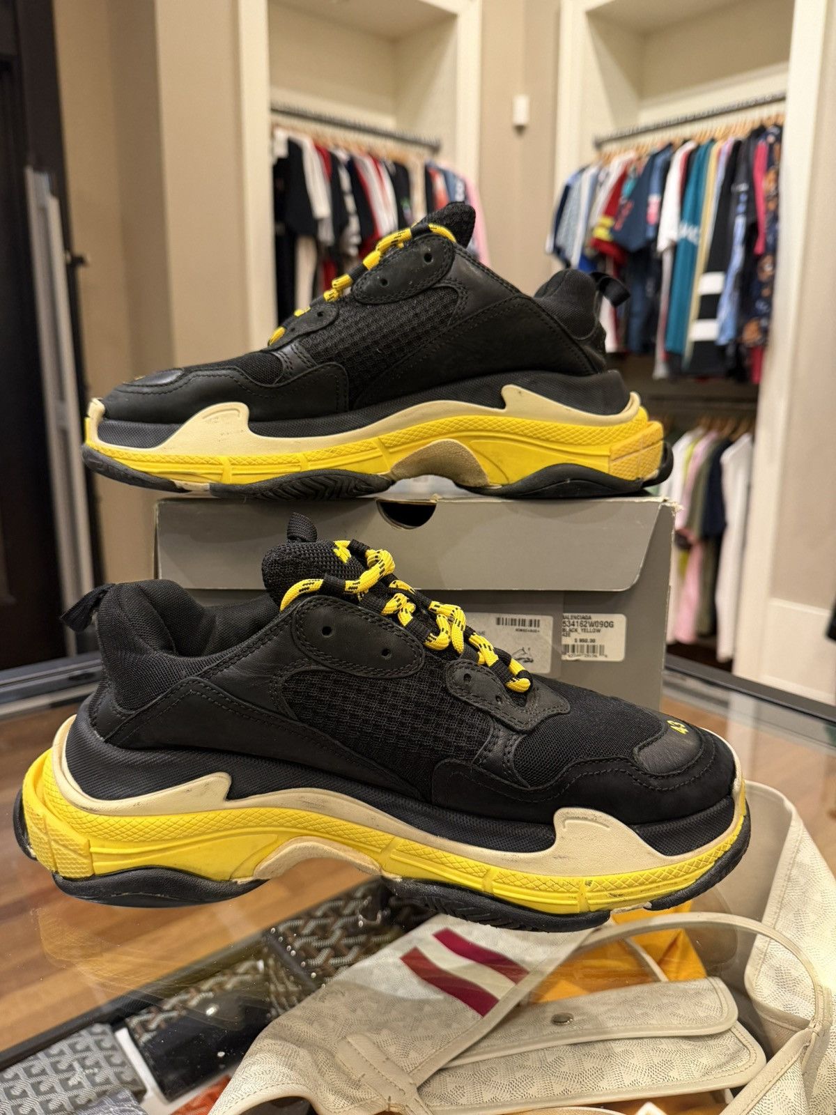 Balenciaga Balenciaga Triple S - Black/Yellow Size US 10 / EU 43 - 2 Thumbnail