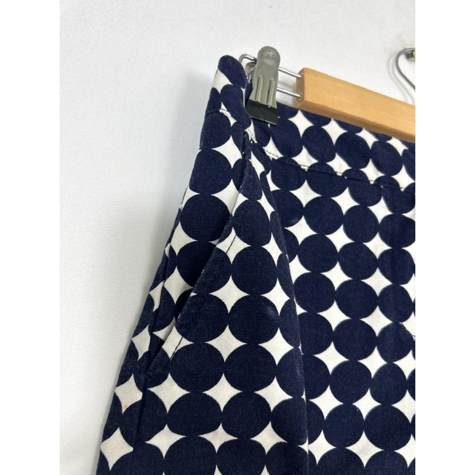 J.Crew J.CREW Skirt Womens Size 4 Mini Multicolor Blue White Polka Dot 30x14 Short Regular Mens Size 27" / US 4 / IT 40 - 6 Thumbnail