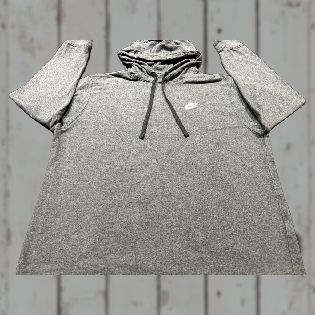 Nike Nike Sportswear Hoodie Men Pullover M Gray Embroidered Logo Lightweight Fleece All Seasons 90s Sports Theme Mens Size US M / EU 48-50 / 2 - 1 Thumbnail