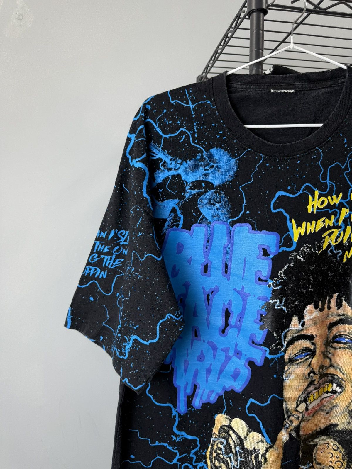 Rap Tees Rare Blue Face Baby Rap T Shirt Hip Hop Full Print Size US XL / EU 56 / 4 - 2 Thumbnail