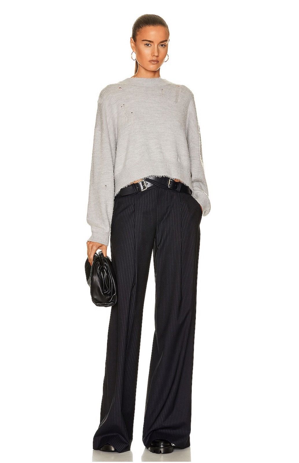 R13 Cropped Shaggy Oversized Sweater large Size L / US 10 / IT 46 - 18 Thumbnail