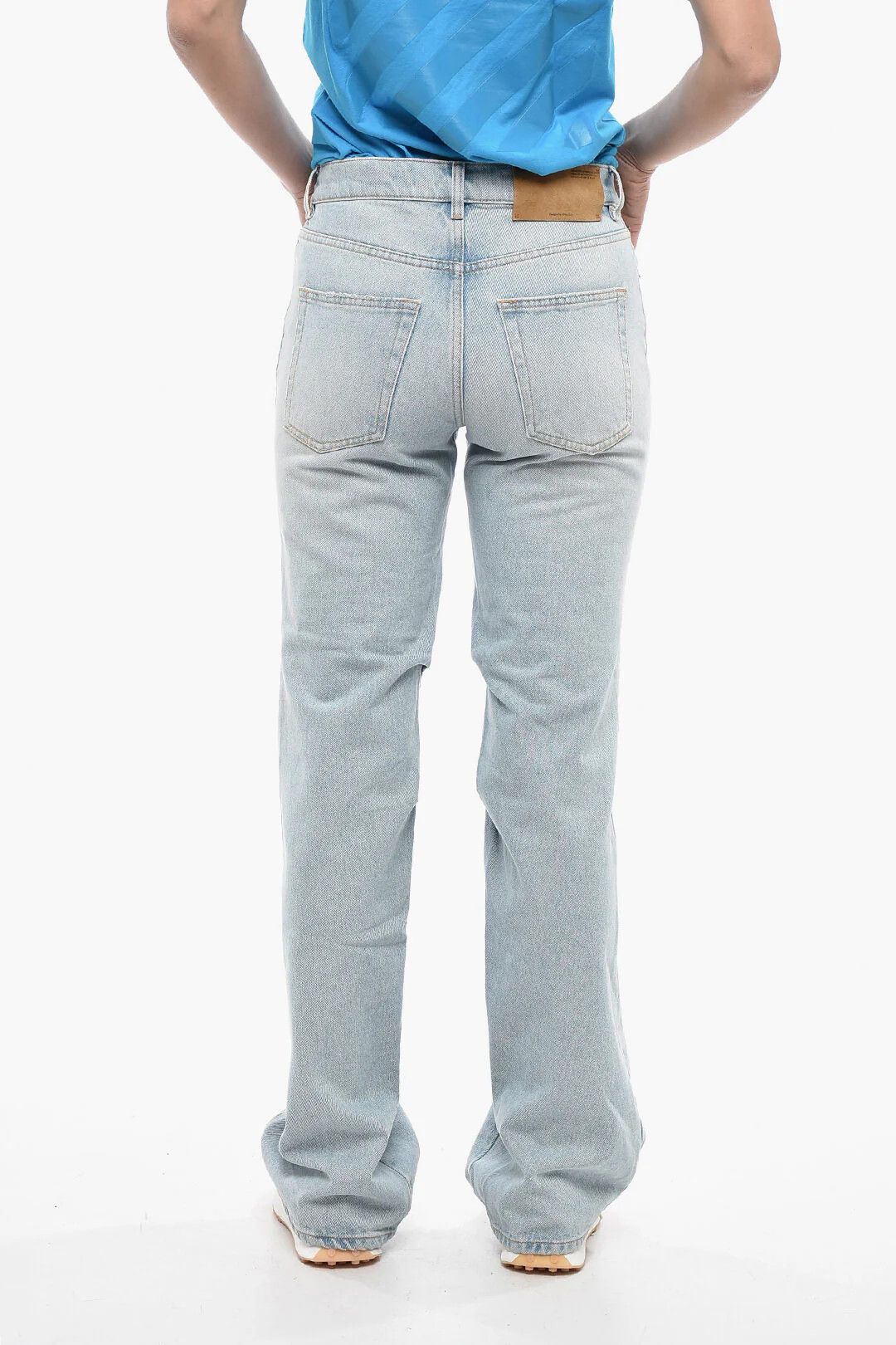 Off-White og1mm0426 Straight Fit Jeans in Light Blue Size 27" / US 4 / IT 40 - 2 Thumbnail