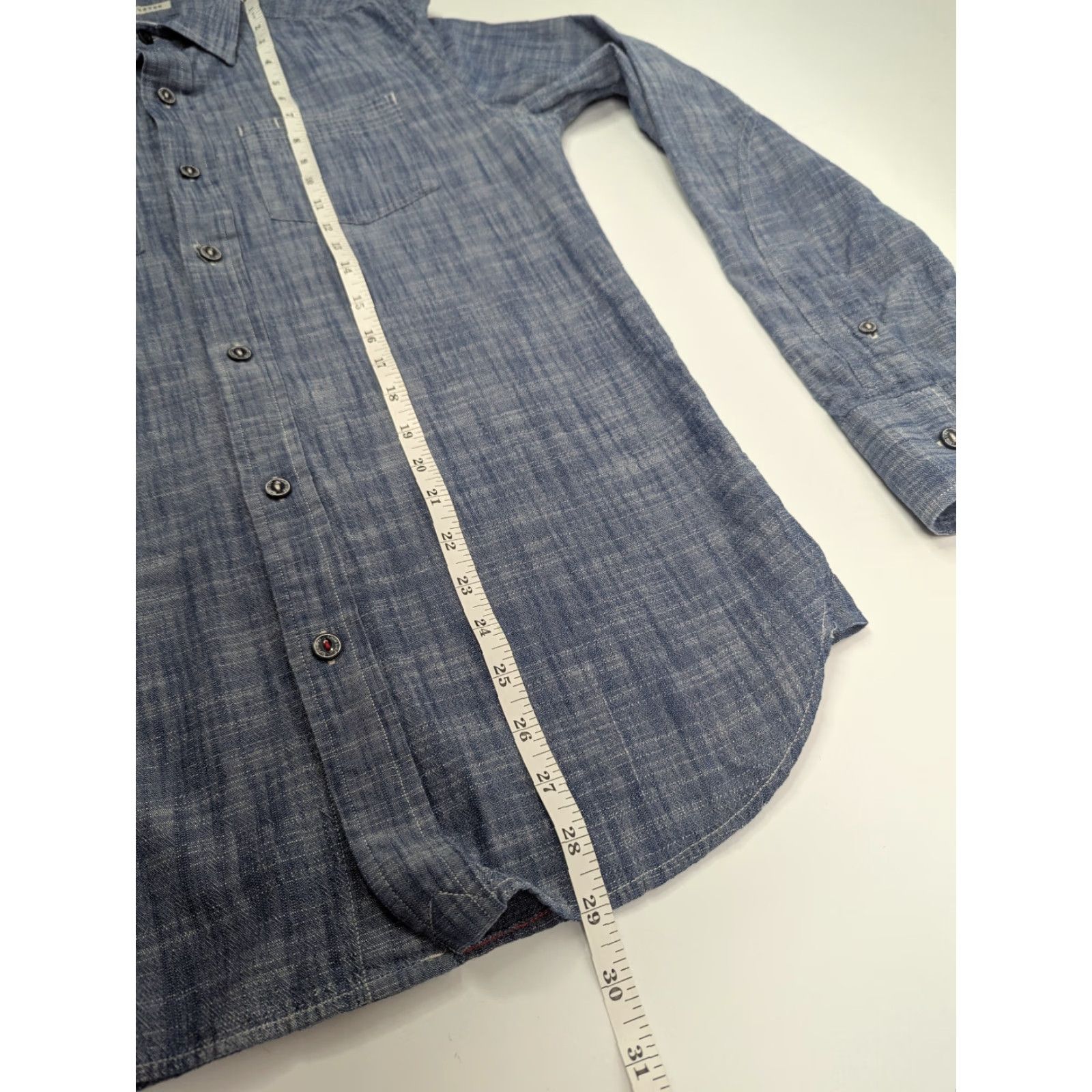 Superdry VINTAGE Superdry Shirt Men Blue Denim Chambrey The Raw Riveter Worker Wear Button-Up Long Sleeve Size M Size US M / EU 48-50 / 2 - 5 Thumbnail