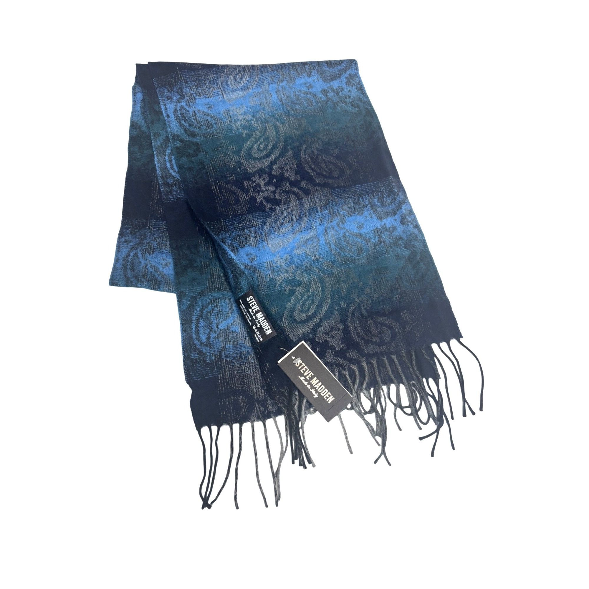 Steve Madden Steve Madden Mid Weight Ombré Paisley Scarf, 11”x 70”, Blue Size ONE SIZE - 3 Thumbnail