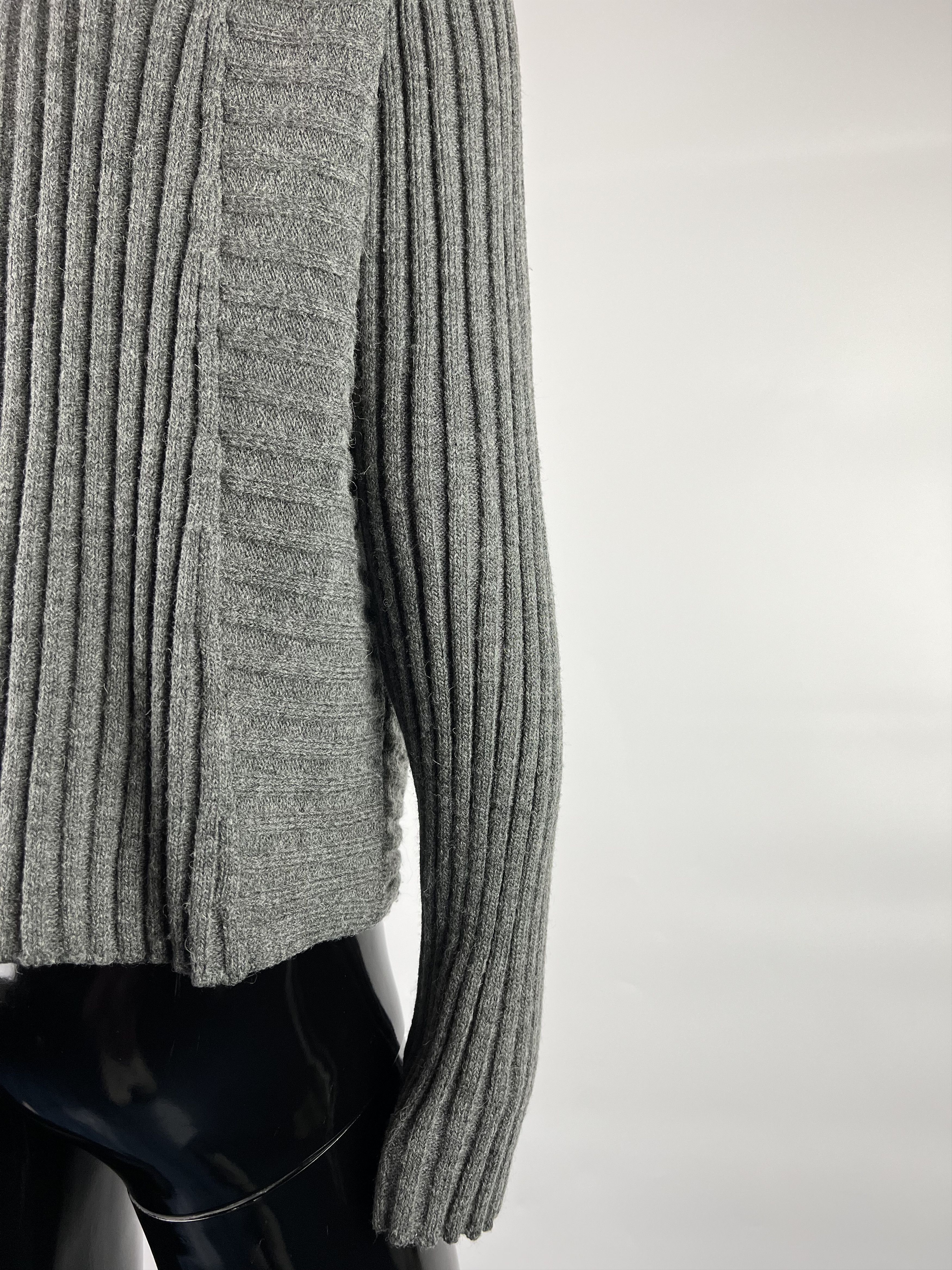 Sarah Pacini × Vintage Rare Vtg Sarah Pacini Full Zip Ribbed Merino Wool Sweater Size ONE SIZE - 5 Thumbnail
