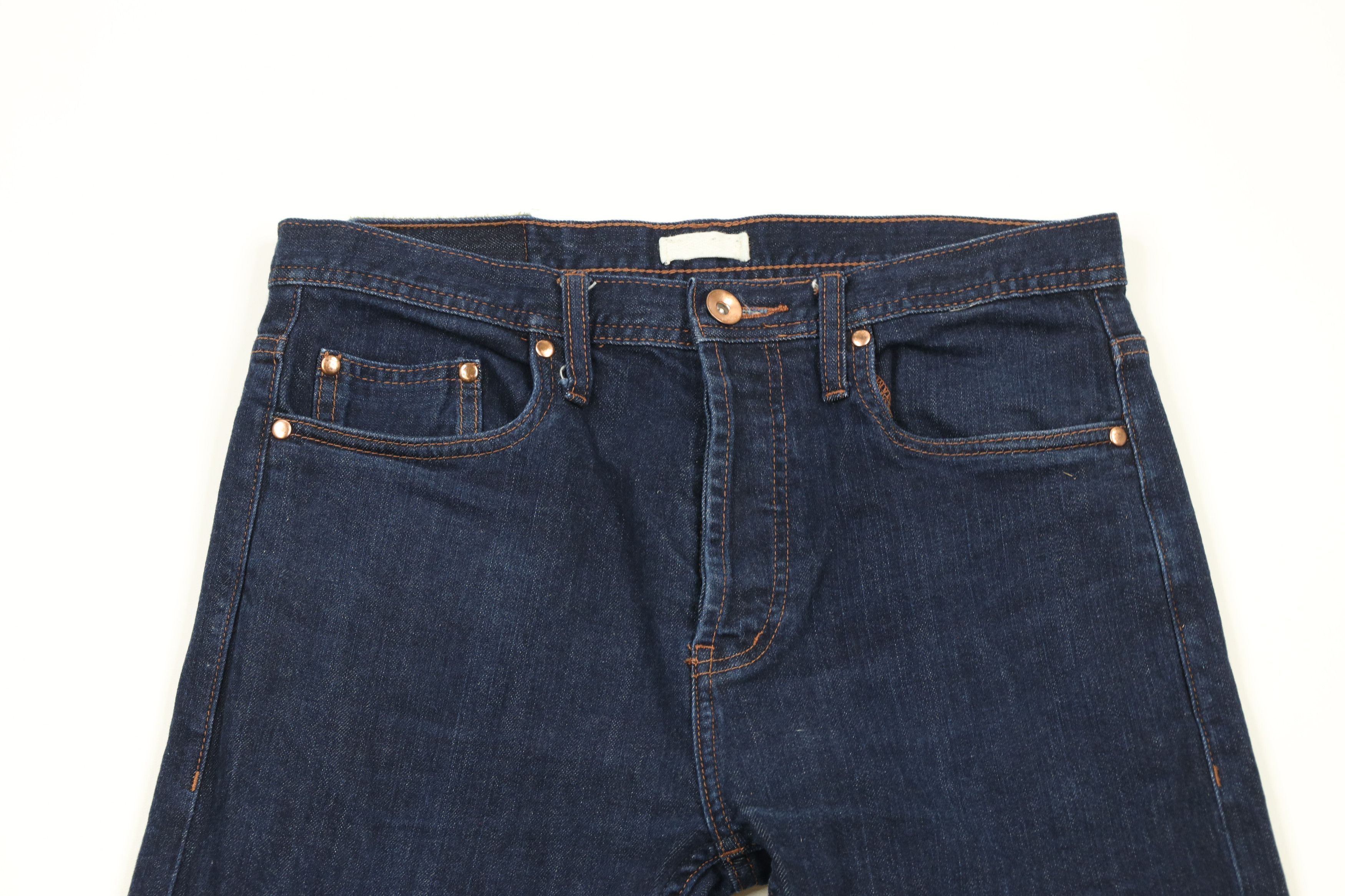 Vintage Unbranded Brand Selvedge Denim Button Fly Jeans Tapered Size US 32 / EU 48 - 2 Thumbnail