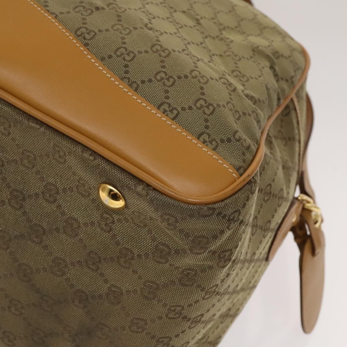 Gucci GUCCI GG Canvas Boston Bag Gold Beige Size ONE SIZE - 13 Thumbnail