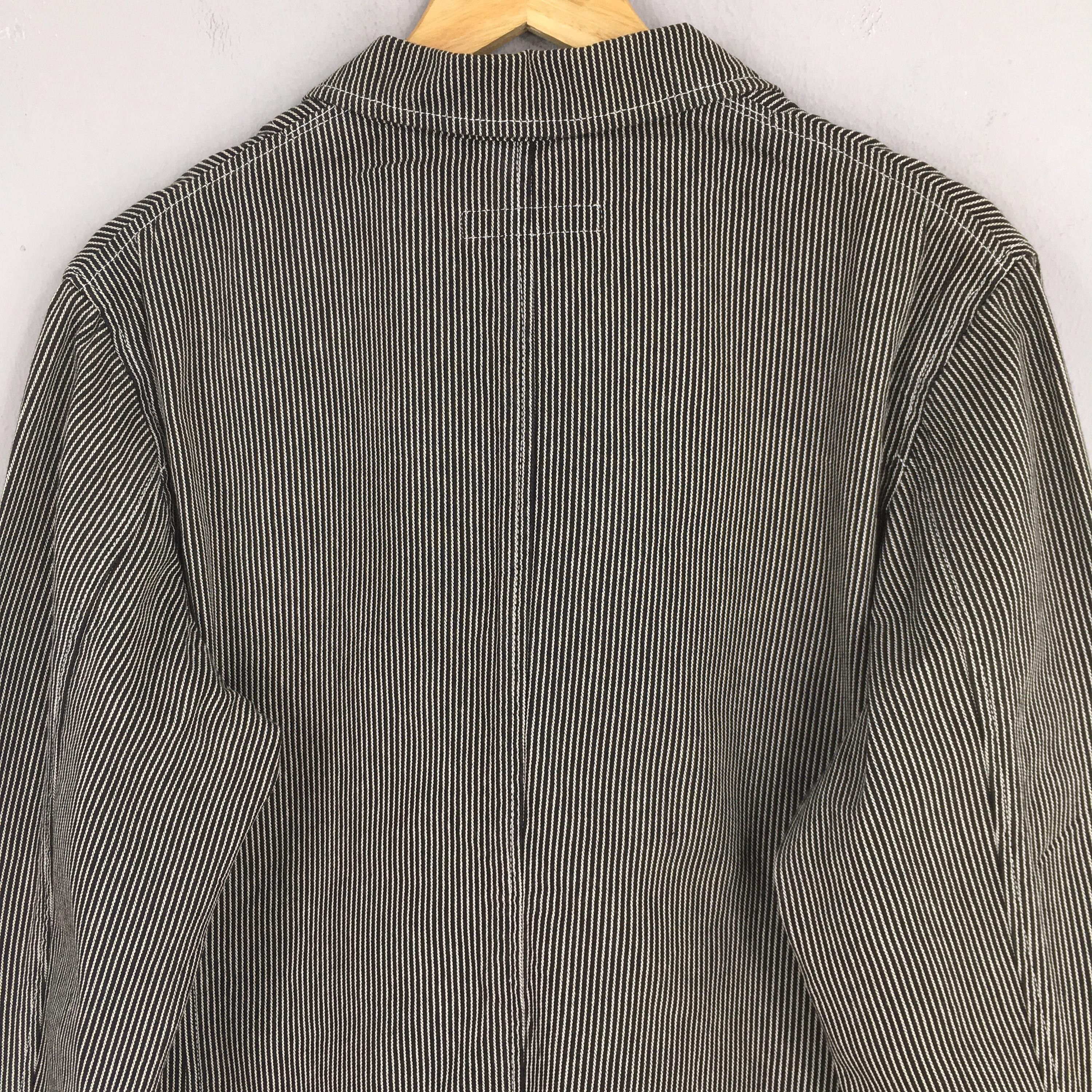 Vintage Vtg Open Dich Union Made Black Stripes Worker Jacket Medium Size US M / EU 48-50 / 2 - 8 Thumbnail
