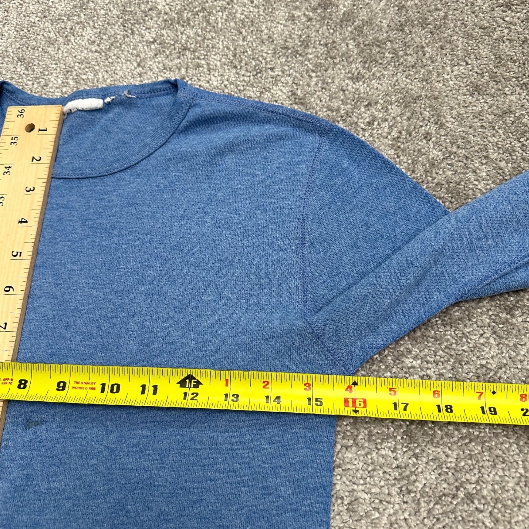 Vintage Unbranded Women's Casual Long Sleeve T-Shirt Small Blue Crew Neck Classic Tee Size S / US 4 / IT 40 - 6 Thumbnail