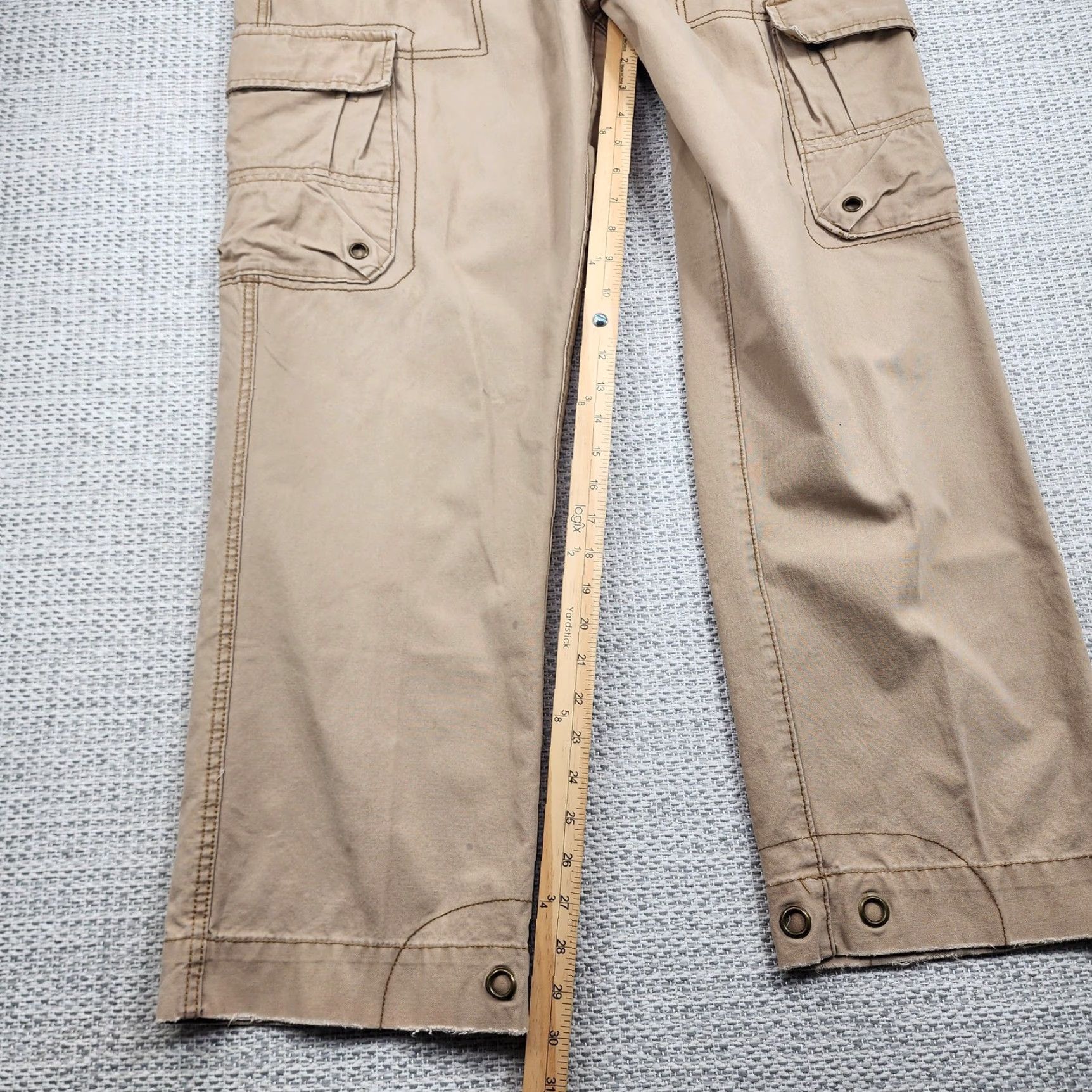 Vintage OP Cargo Pants Mens 36x30 Khaki Cargo Pockets Streetwear Beach Vintage: None (adjusted within rules) Size US 36 / EU 52 - 6 Thumbnail