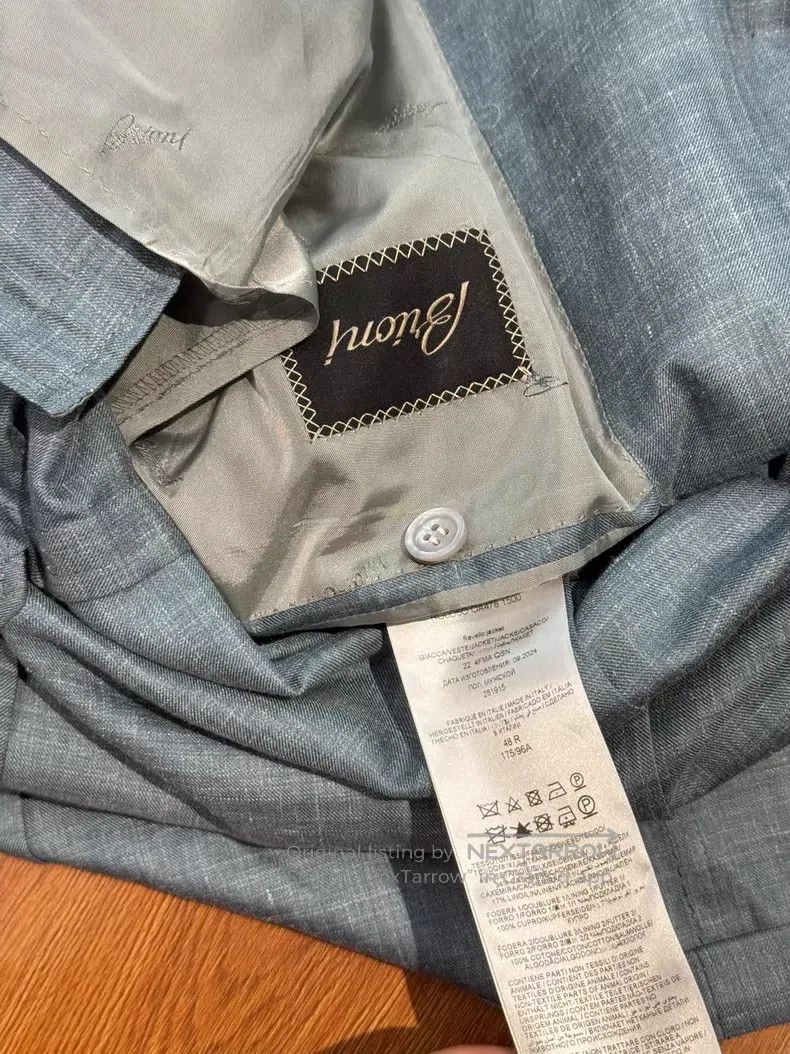 Brioni Brioni Silk Suit, Blue Size US M / EU 48-50 / 2 - 4 Thumbnail