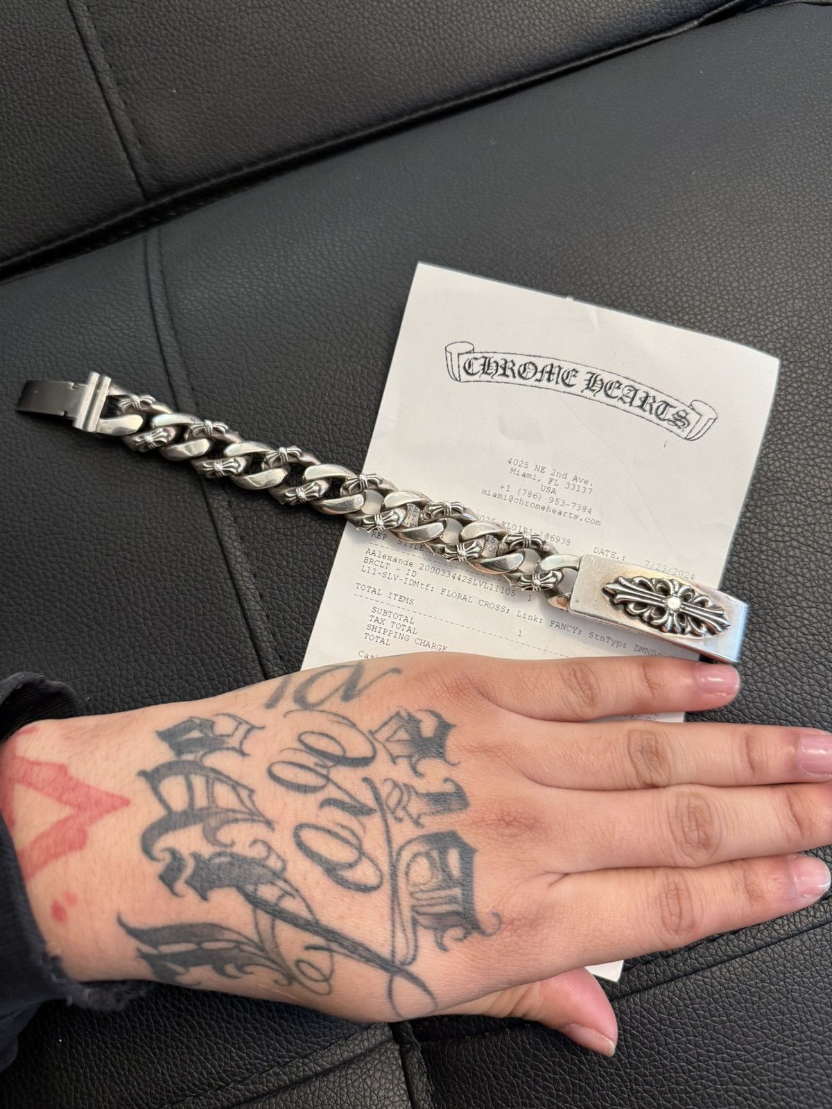 Chrome Hearts Chrome Hearts Floral Fancy Link Diamond Bracelet Size ONE SIZE - 1 Thumbnail