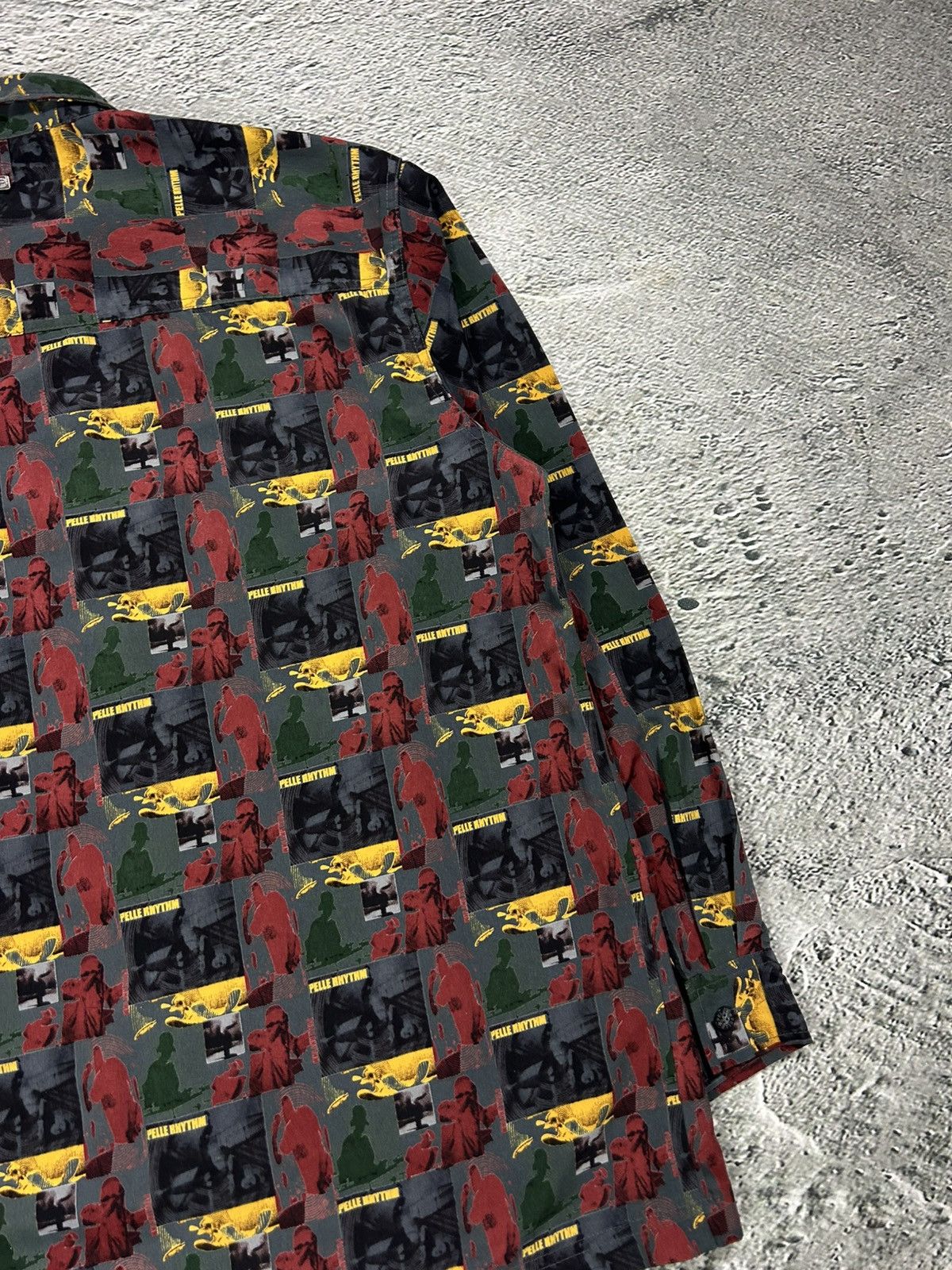 Pelle Pelle Pelle Pelle vintage full print Shirt button up music rhytm Size US L / EU 52-54 / 3 - 10 Thumbnail