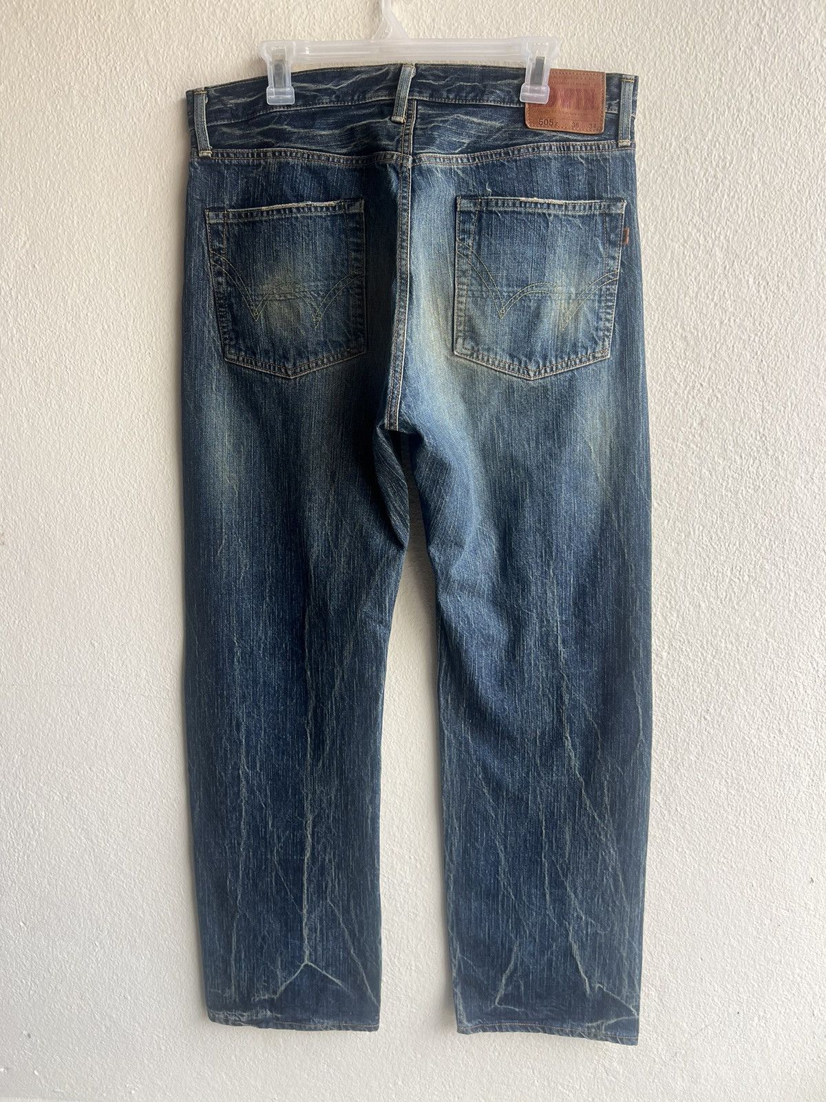 Edwin Edwin 505Z Japan Rusty Denim Dirty Mud Selvedge Jeans Size US 36 / EU 52 - 25 Thumbnail