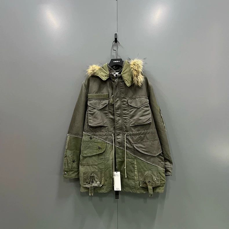 Greg Lauren greg lauren Military Green Splicing Used Coat 2506-Nextarro Size US XL / EU 56 / 4 - 1 Thumbnail