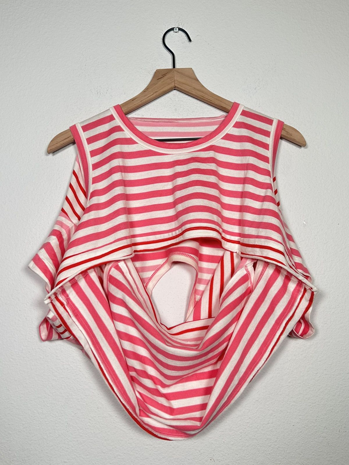 Comme des Garcons Homme Plus Hybrid Striped Cut out tee Size US L / EU 52-54 / 3 - 3 Thumbnail