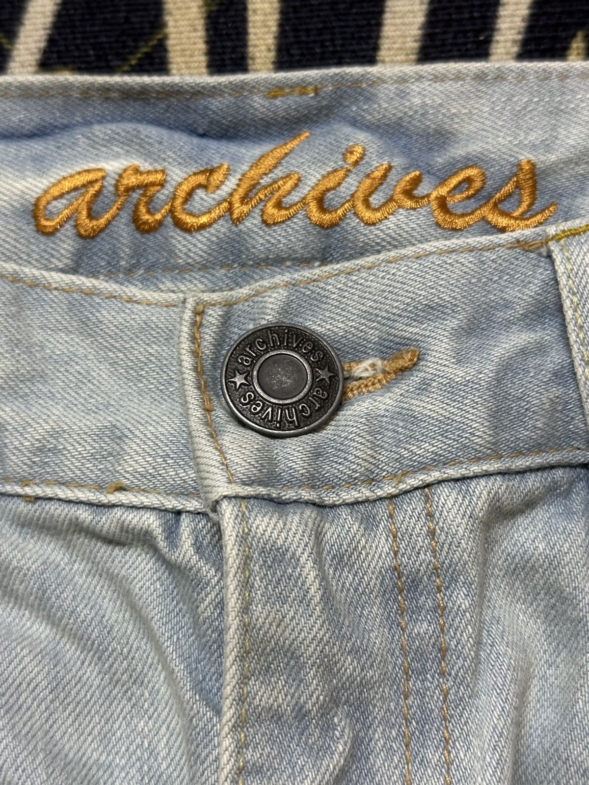 POST ARCHIVE FACTION (PAF) Vintage Archives Faded Grunge Distressed Denim Size US 30 / EU 46 - 6 Thumbnail