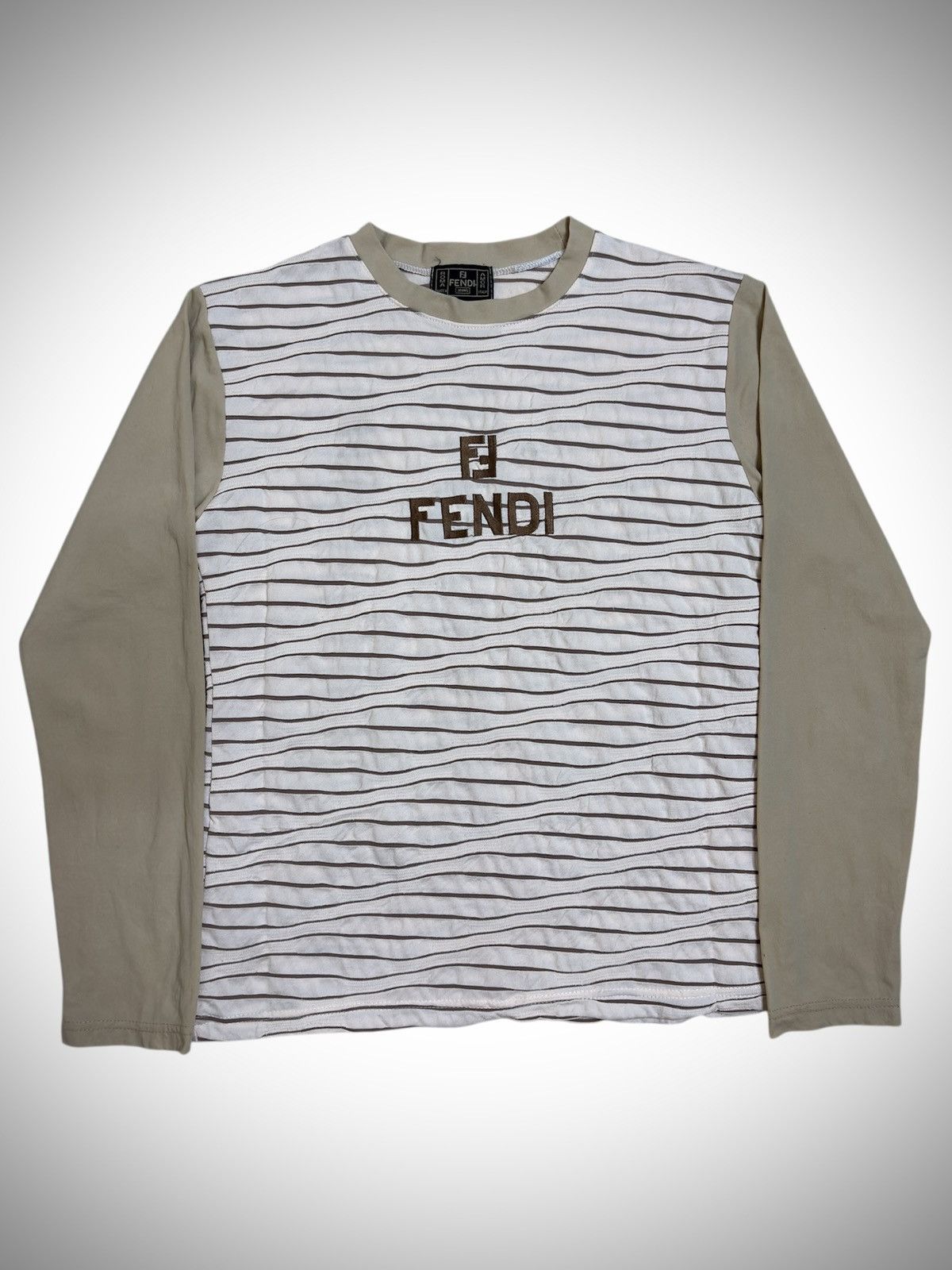 Fendi FENDI Big Logo Long-Sleeve T-Shirt Size US S / EU 44-46 / 1 - 1 Thumbnail