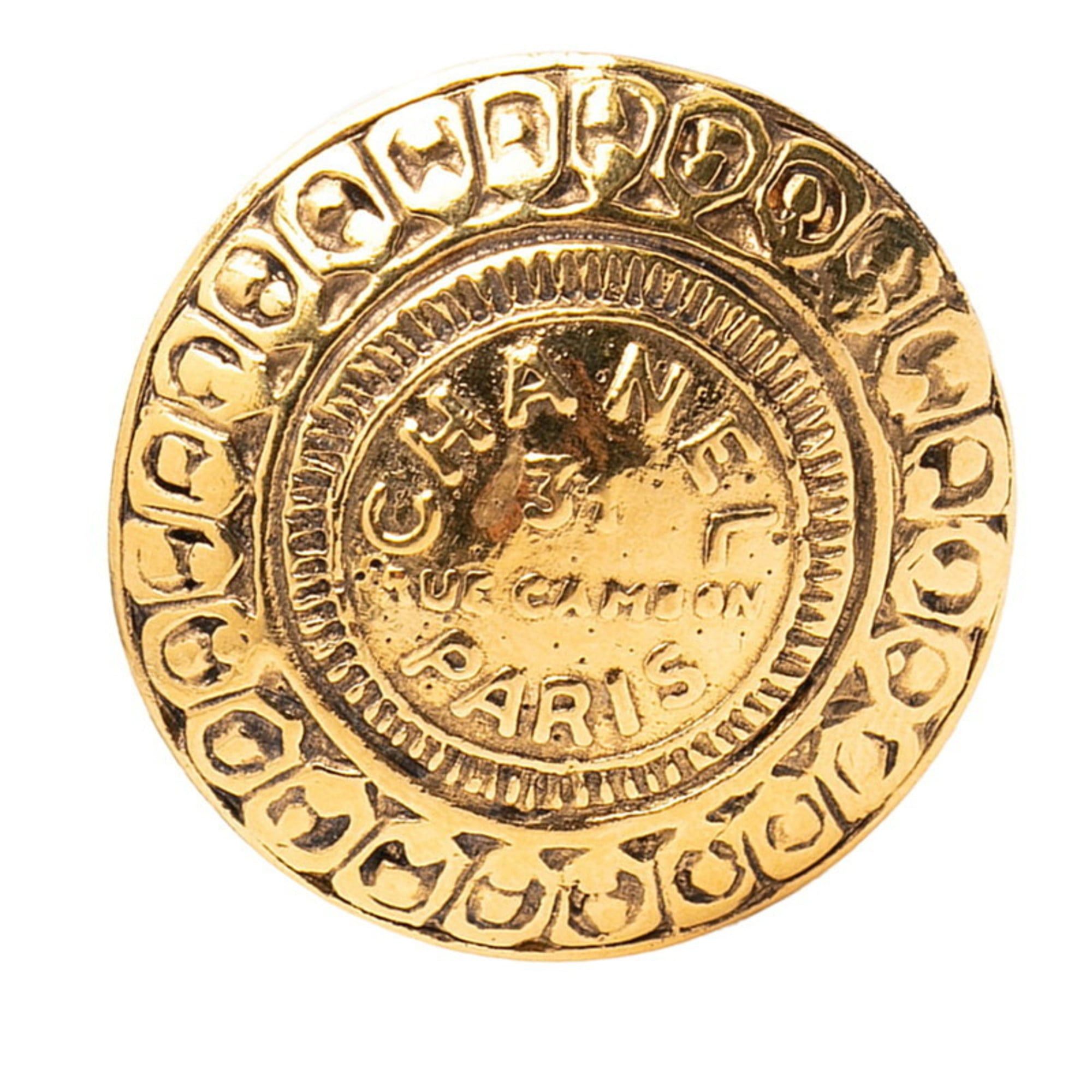 Chanel CHANEL Coco Mark 31 RUE CAMBON PARIS Brooch, Gold Plated, Women's Size ONE SIZE - 1 Thumbnail