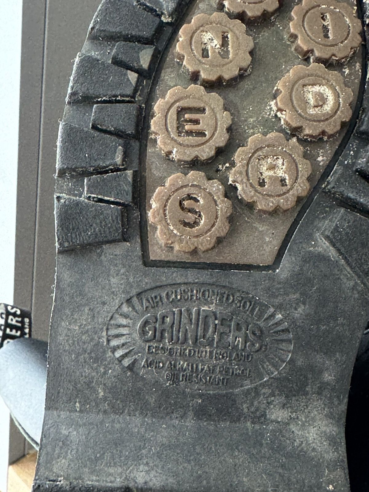 Genuine Leather Vintage Grinders Boots Leather steel y2k rock boots Size US 5.5 / EU 38 - 9 Thumbnail