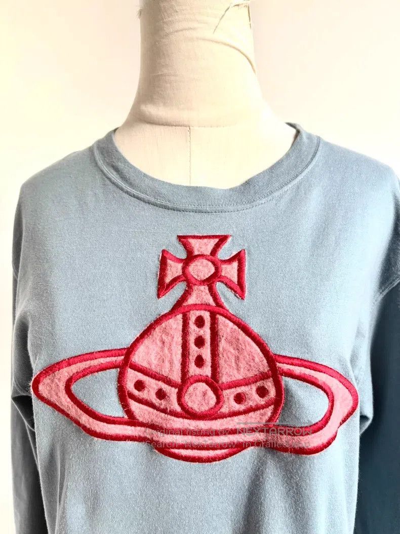 Vivienne Westwood Vivienne Westwood Mist Blue Large Saturn Underwear Top T-S Size M / US 6-8 / IT 42-44 - 2 Thumbnail