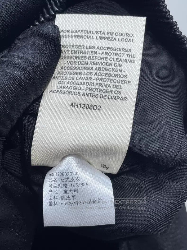 Hermes Hermes Black pebble leather collar zipper leather jacket. Size XS / US 0-2 / IT 36-38 - 6 Thumbnail