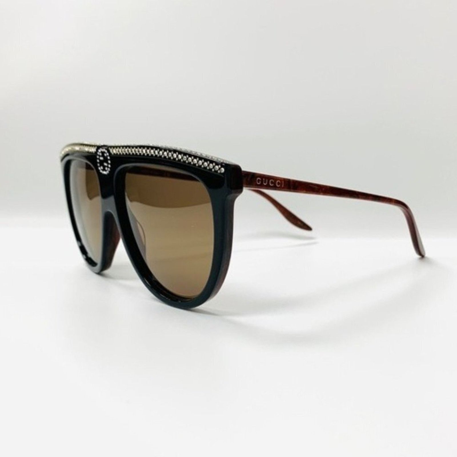 Gucci Gucci NEW GUCCI GG0732S-005 FLAT TOP SHIELD(GG0732S-005-61) Size ONE SIZE - 4 Thumbnail