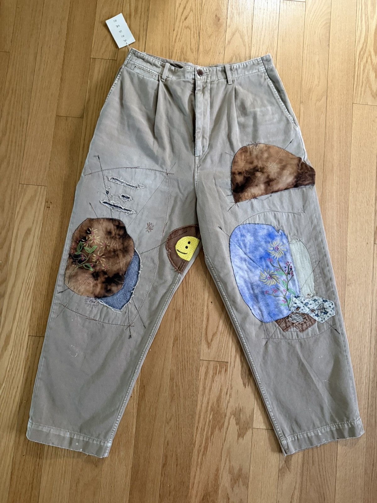 Kapital Kapital KATSURAGI COTTON HIGH WAIST PANTS GYPSY PATCH REMAKE Size US 32 / EU 48 - 1 Thumbnail